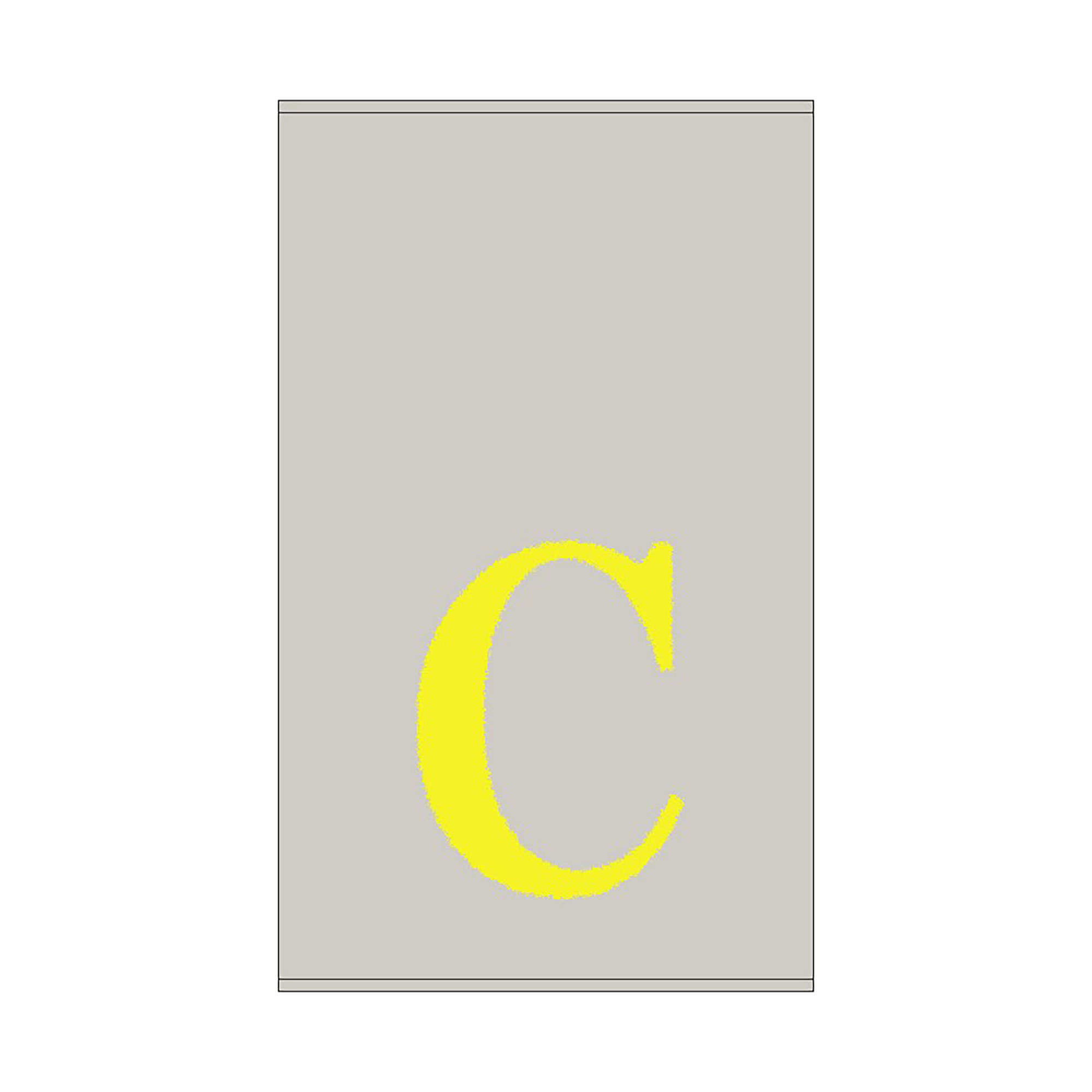 Kleines Handtuch mit Großbuchstaben C 2er Set - Kleines Handtuch mit Buchstabe "C", 2 Farben