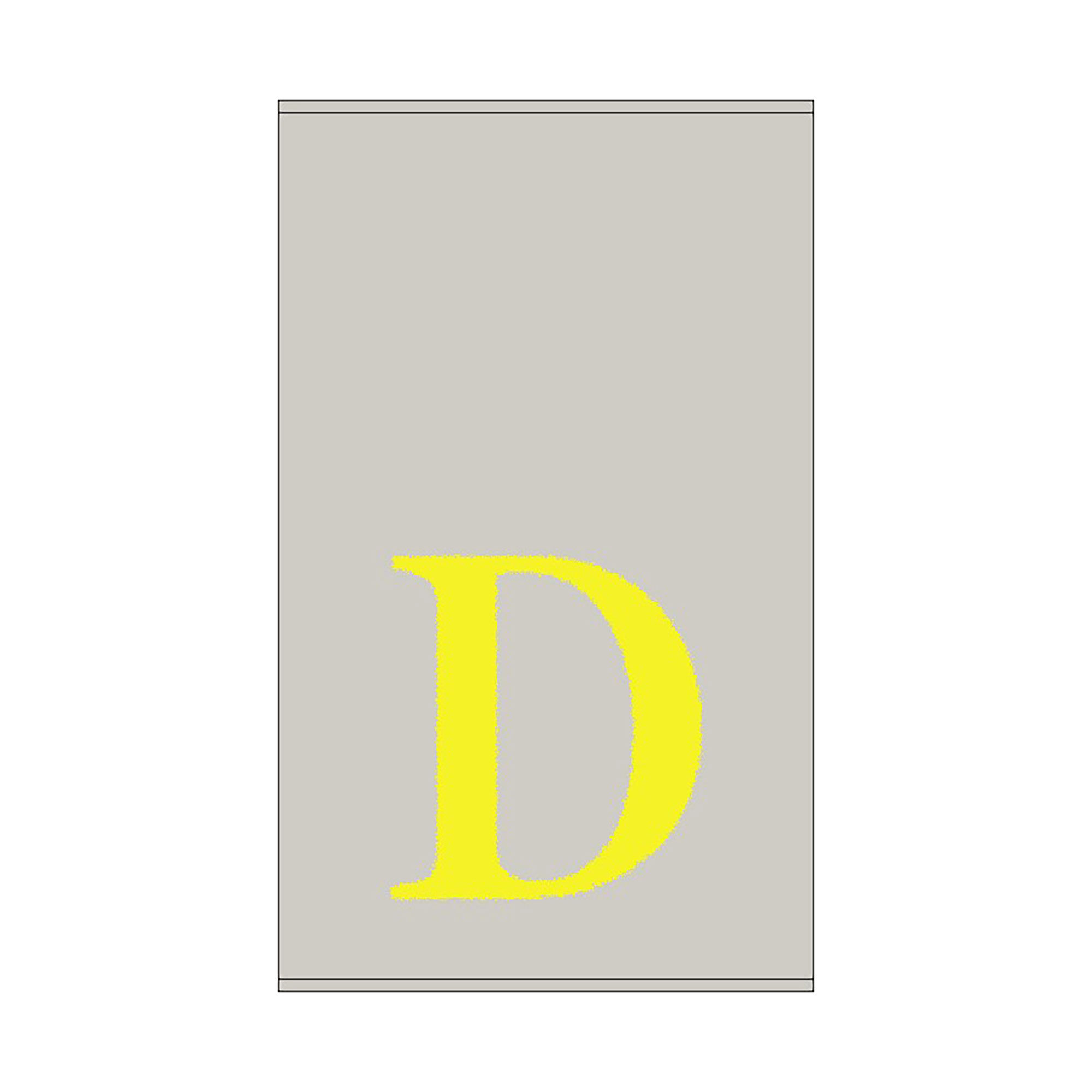 2er Set - Kleines Handtuch mit Buchstabe "D", 2 Farben 