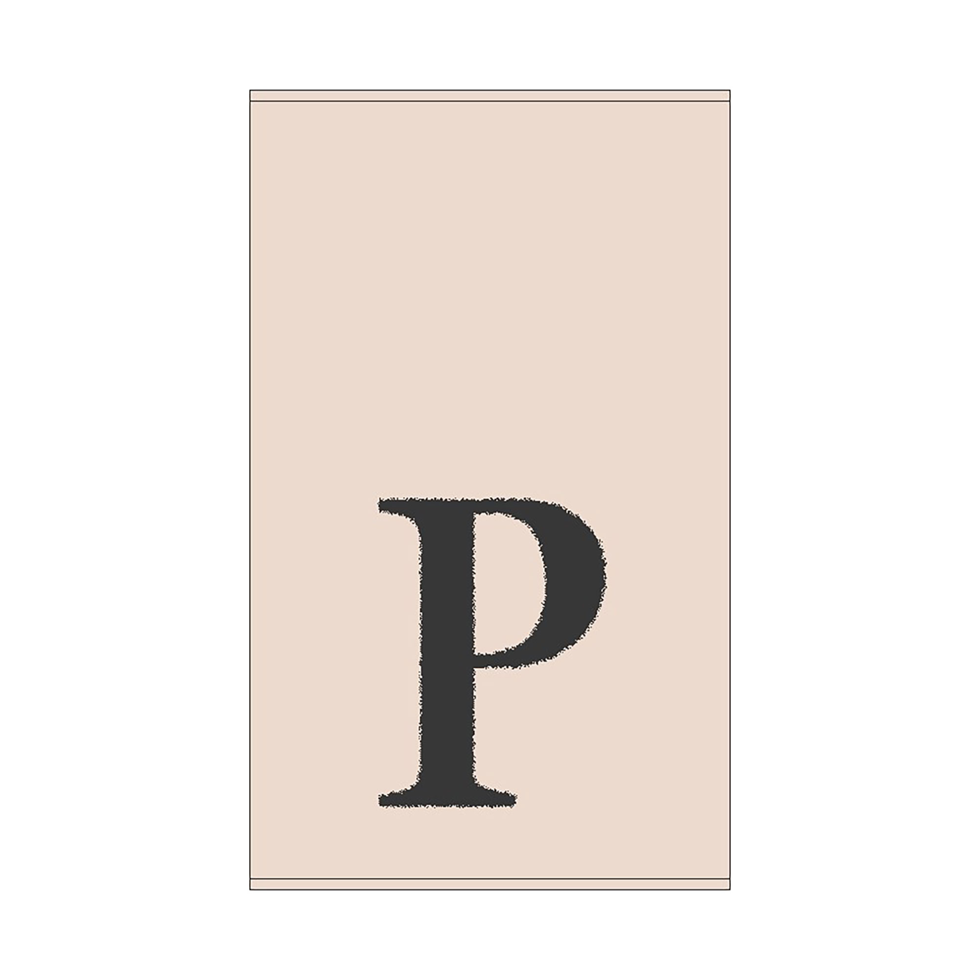 2er Set - Kleines Handtuch mit Buchstabe "P", 2 Farben   