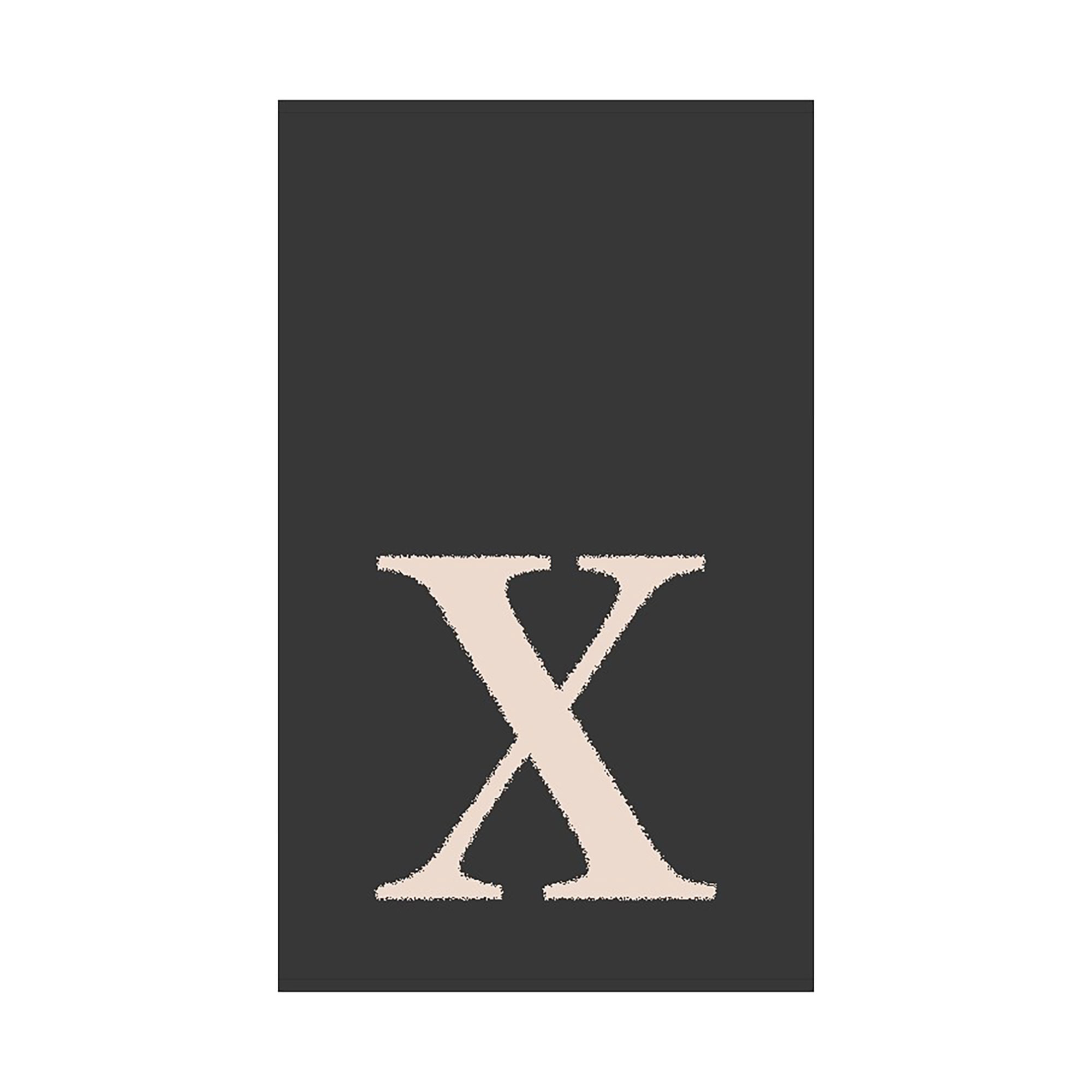 2er Set - Kleines Handtuch mit Buchstabe "X", 2 Farben   
