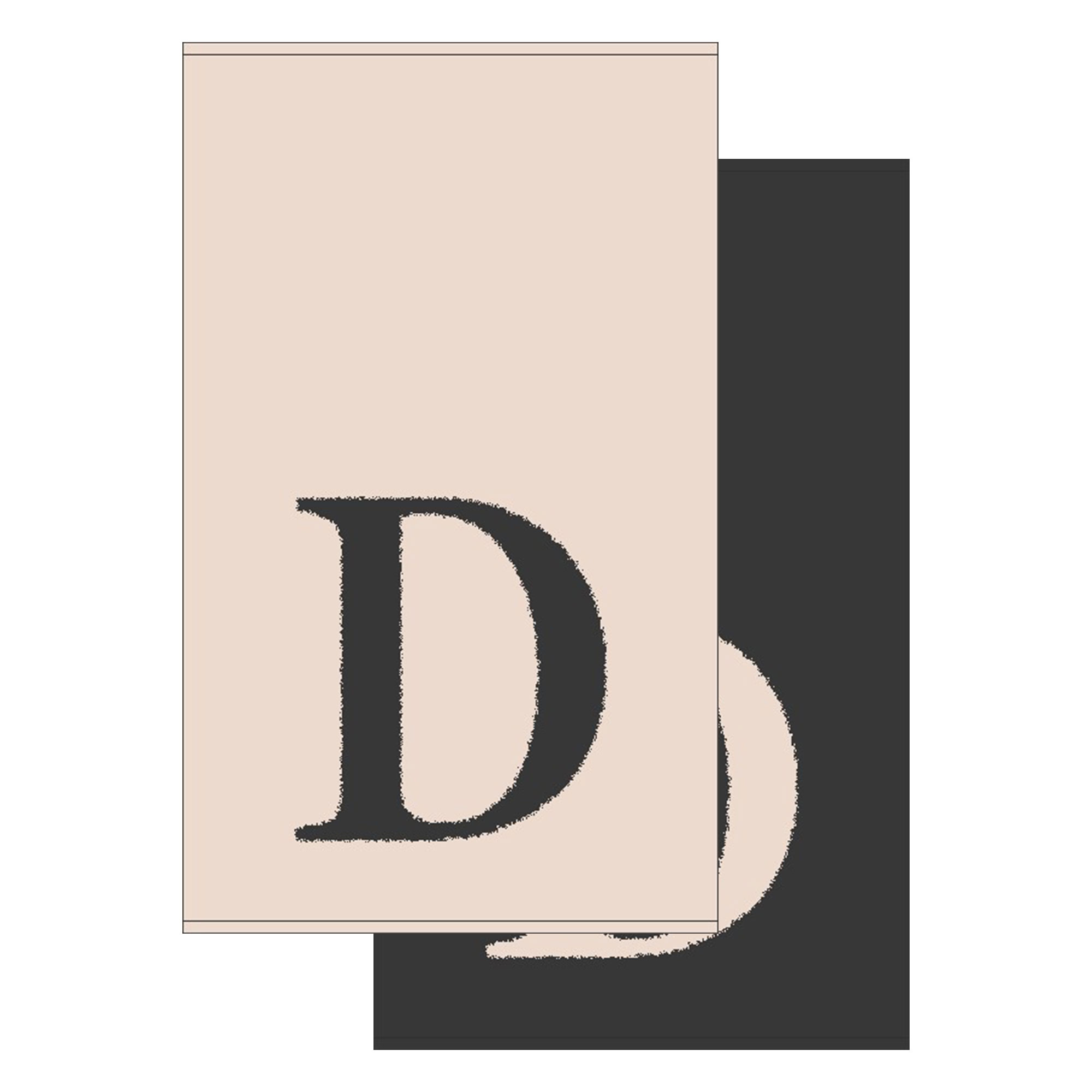 2er Set - Kleines Handtuch mit Buchstabe "D", 2 Farben 2er Set - Kleines Handtuch mit Buchstabe "D", 2 Farben