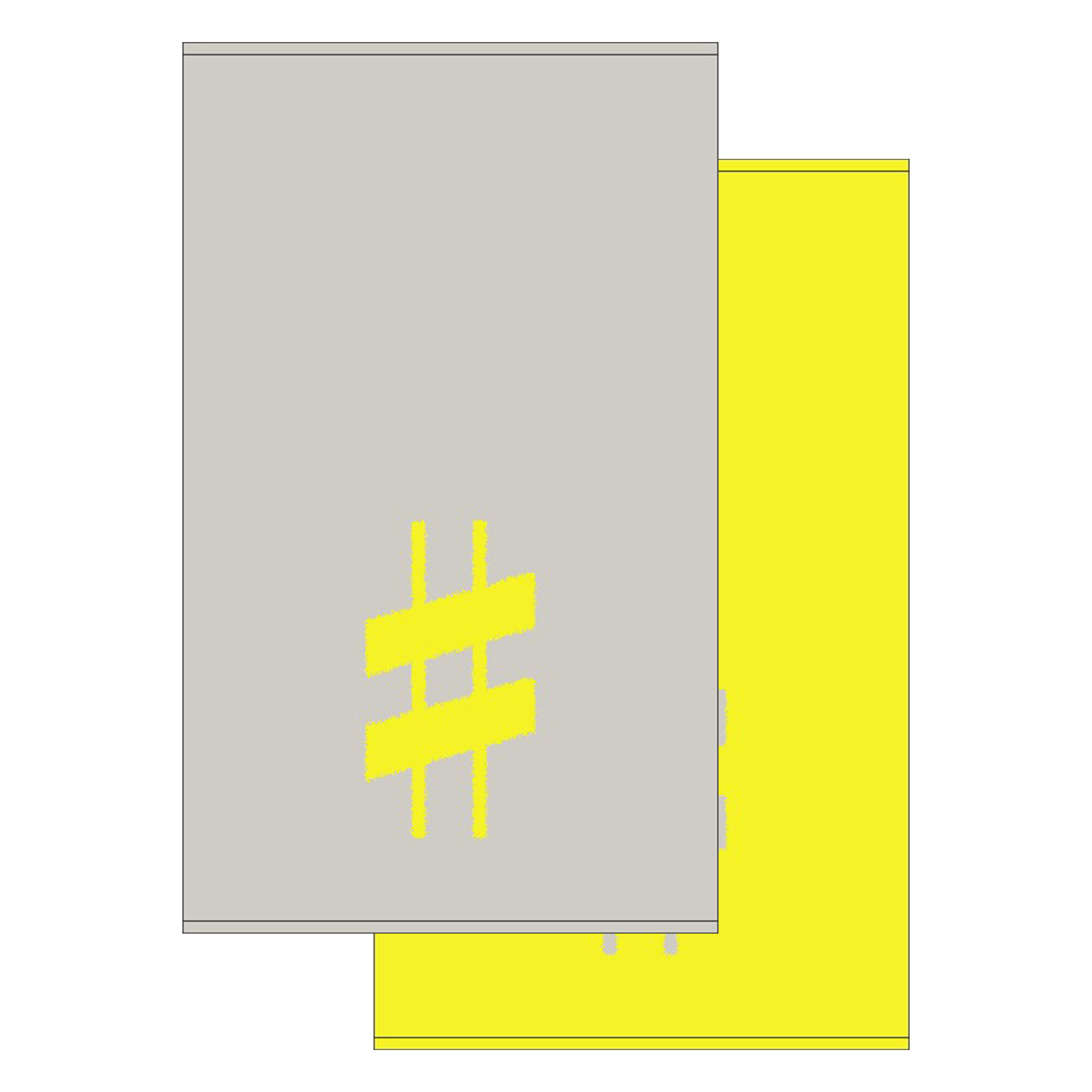 2er Set - Kleines Handtuch mit Buchstabe "#", 2 Farben 2er Set - Kleines Handtuch mit Buchstabe "#", 2 Farben