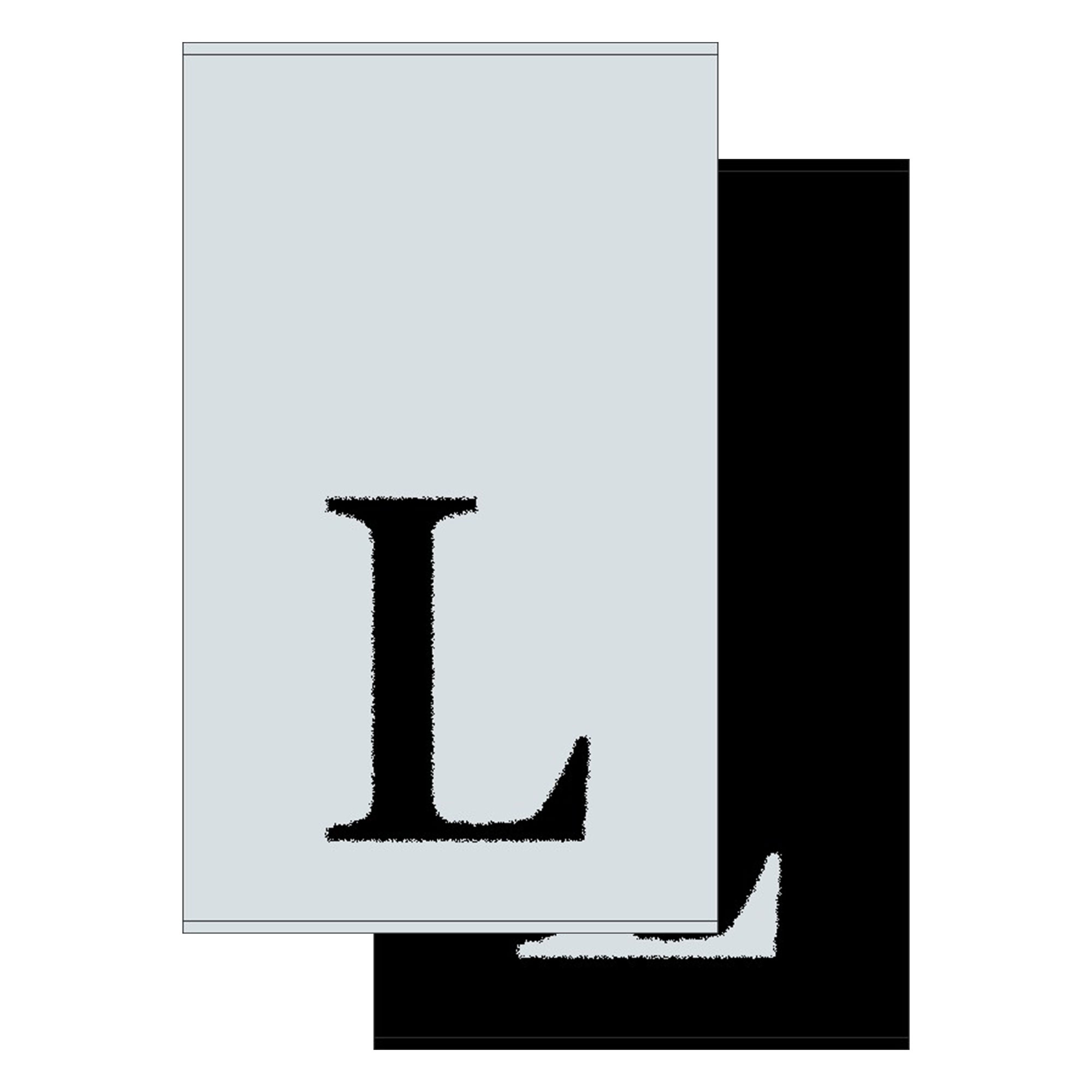 2er Set - Kleines Handtuch mit Buchstabe "L", 2 Farben 2er Set - Kleines Handtuch mit Buchstabe "L", 2 Farben
