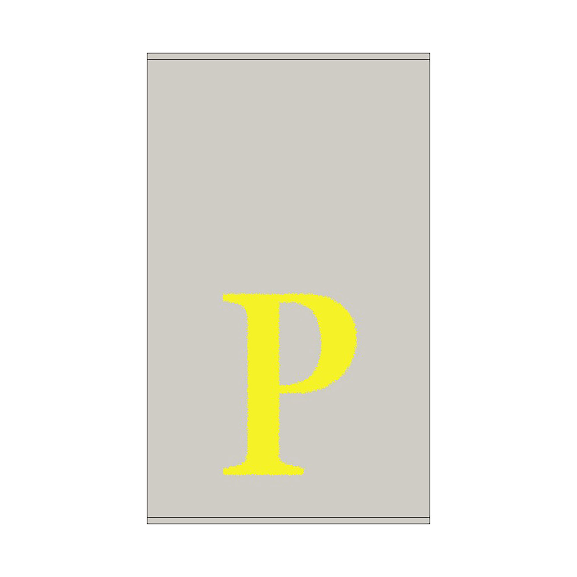2er Set - Kleines Handtuch mit Buchstabe "P", 2 Farben   