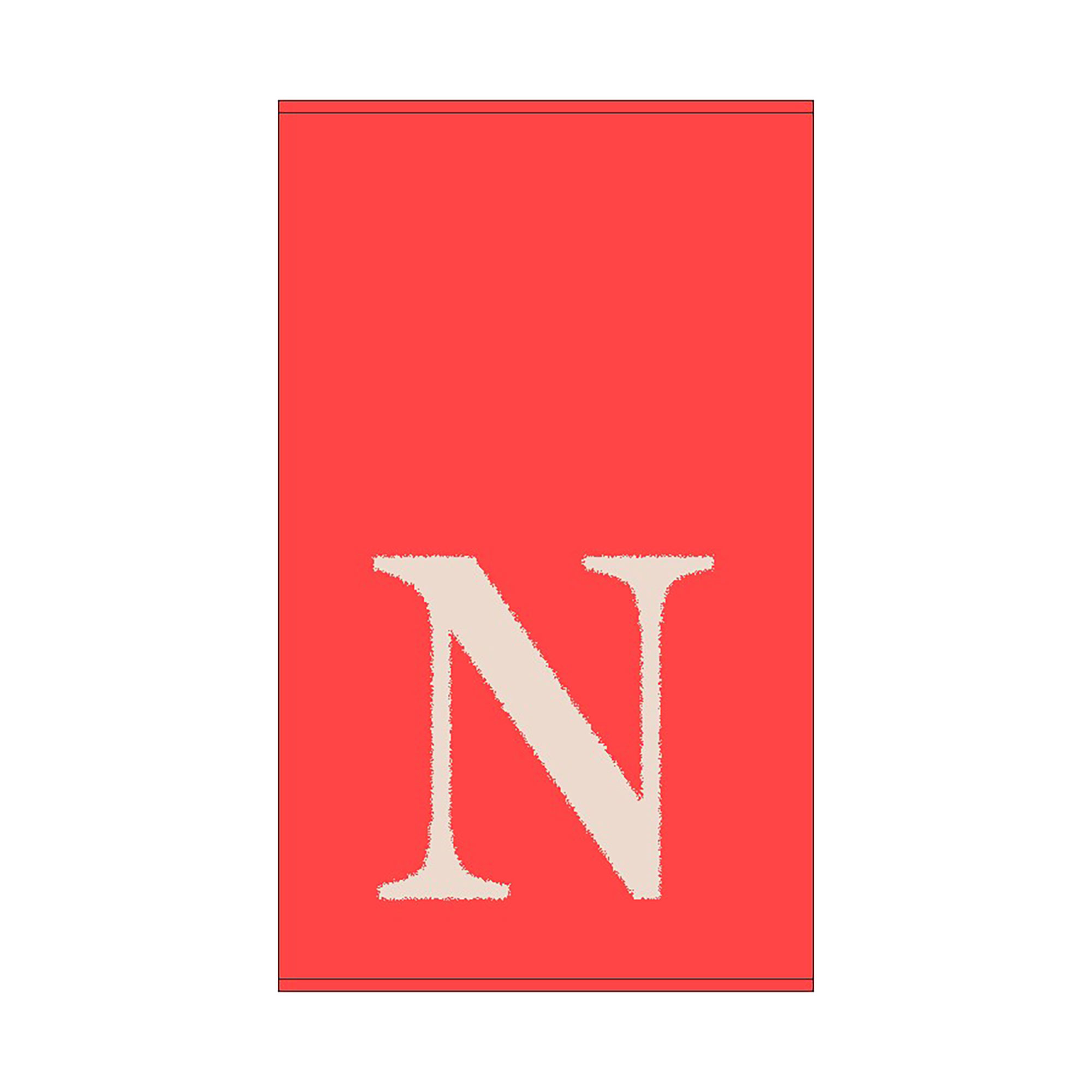 2er Set - Kleines Handtuch mit Buchstabe "N", 2 Farben  