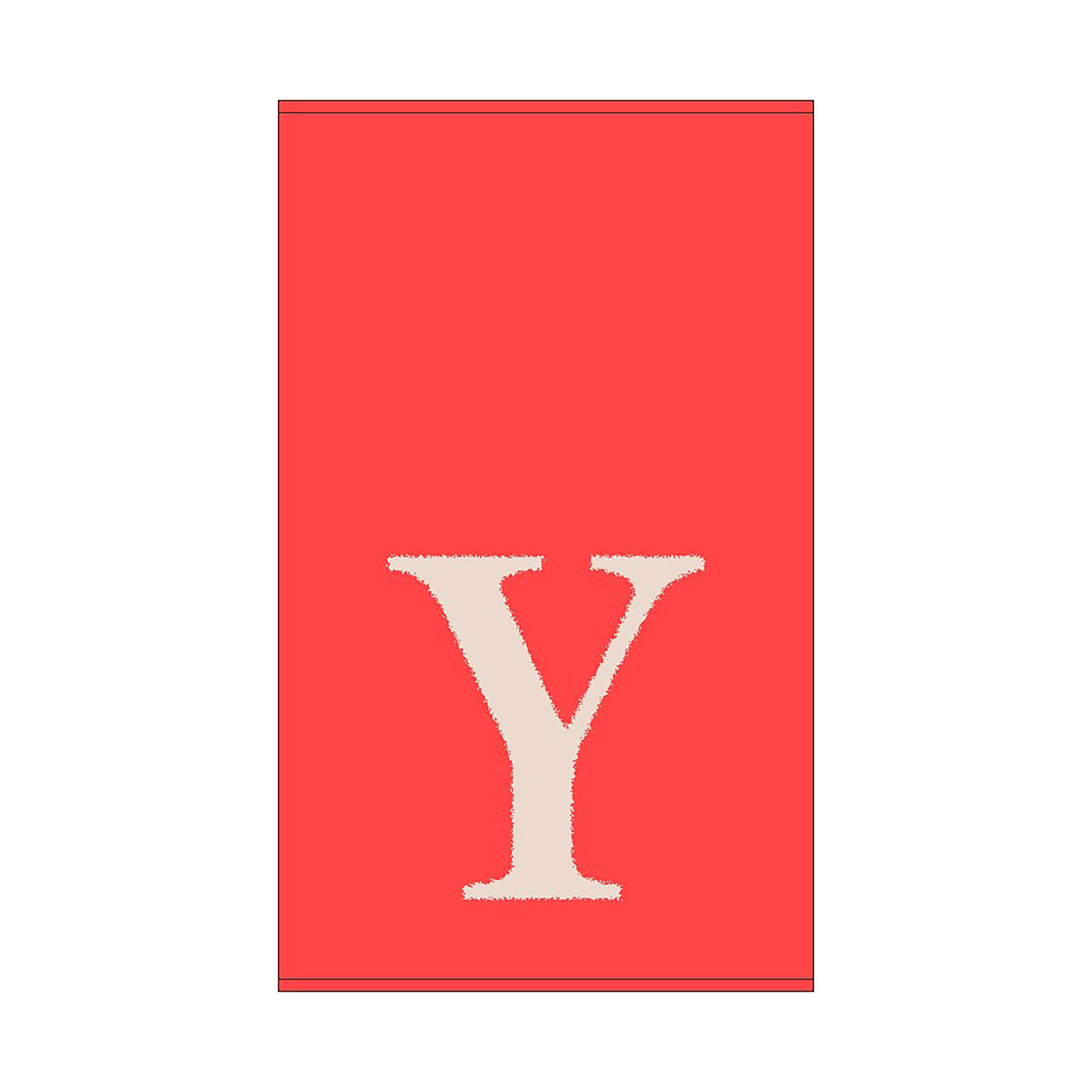 2er Set - Kleines Handtuch mit Buchstabe "Y", 2 Farben  