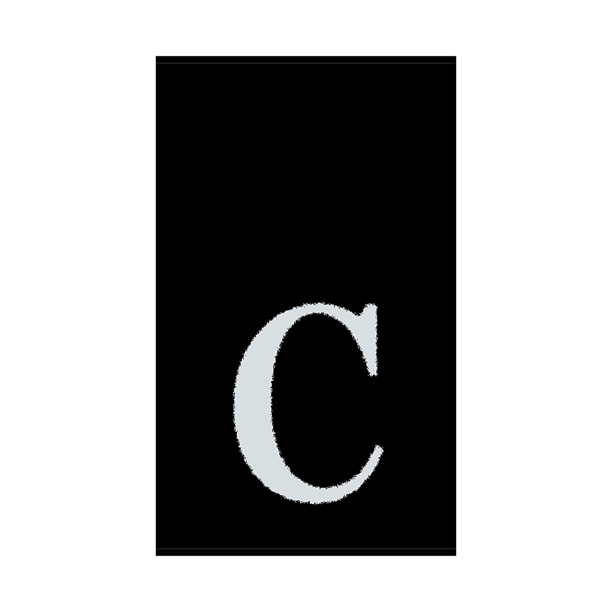 2er Set - Kleines Handtuch mit Buchstabe "C", 2 Farben 