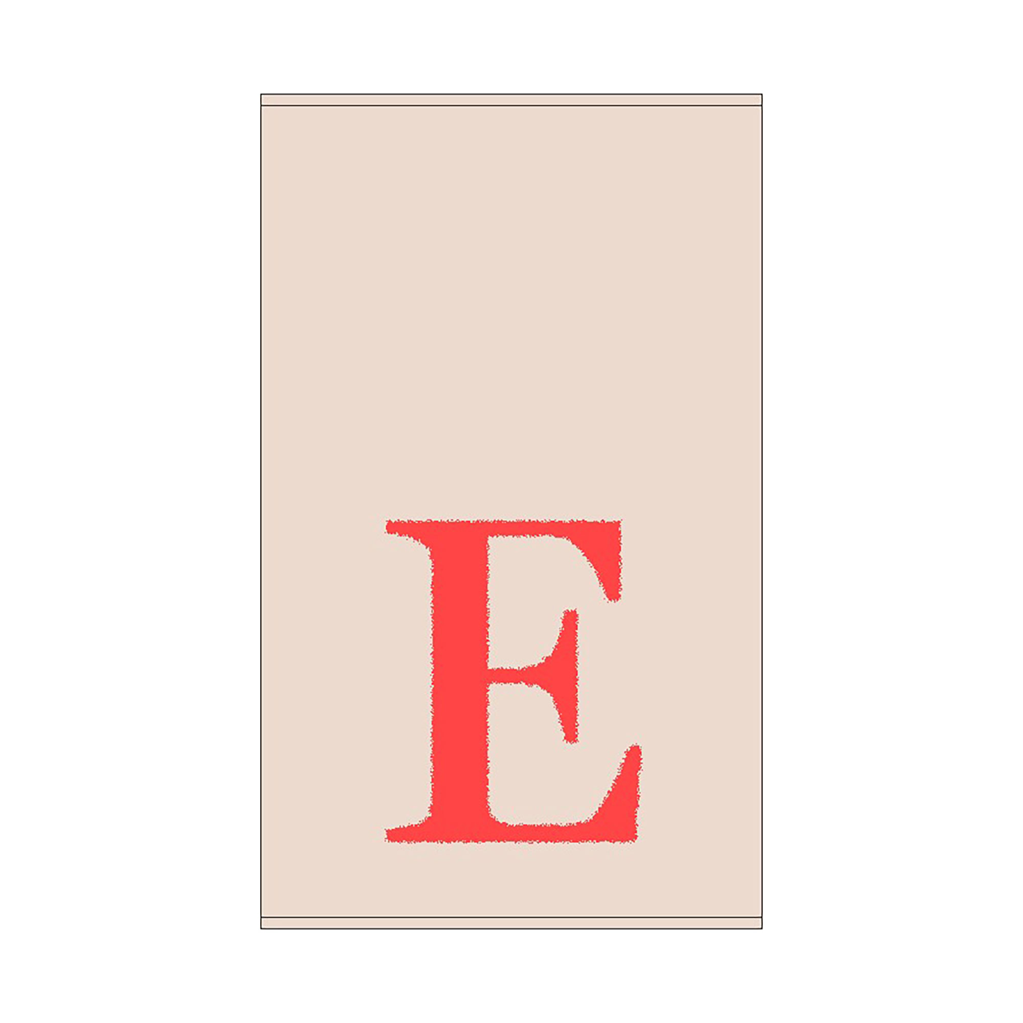 Kleines Handtuch mit Großbuchstaben E 2er Set - Kleines Handtuch mit Buchstabe "E", 2 Farben