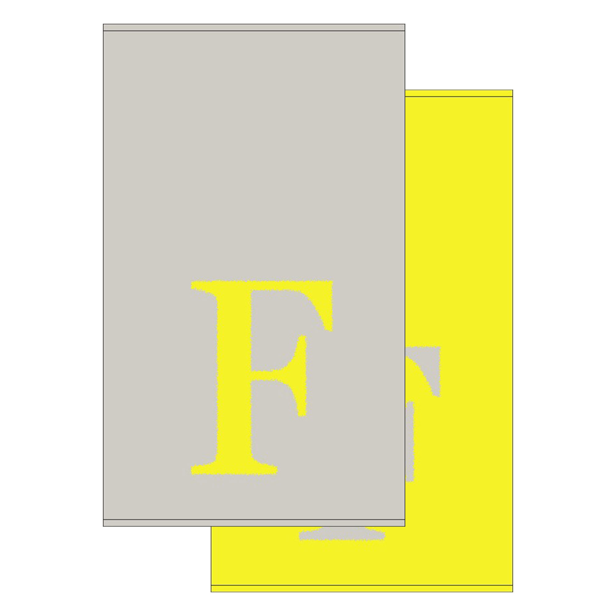 2er Set - Kleines Handtuch mit Buchstabe "F", 2 Farben 