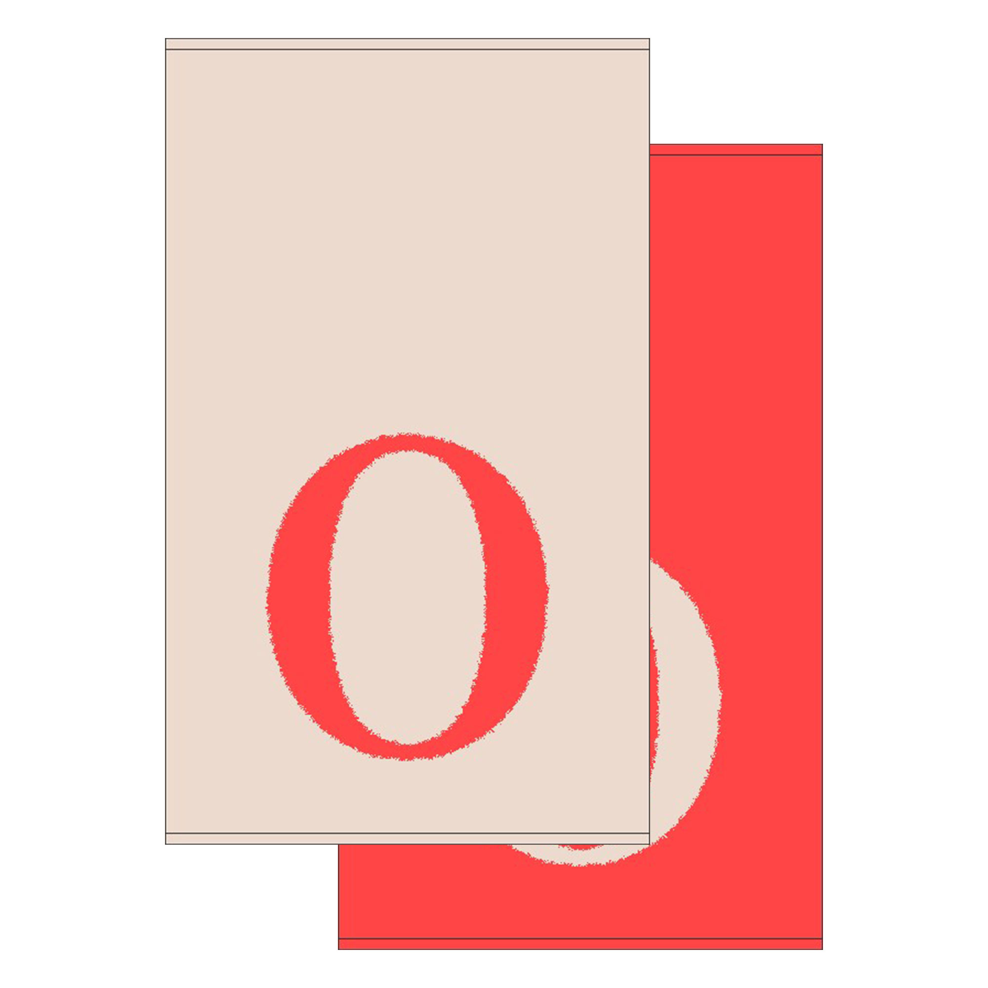 2er Set - Kleines Handtuch mit Buchstabe "O", 2 Farben  