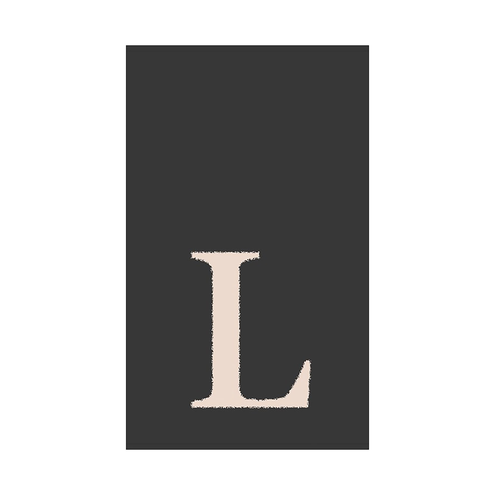 2er Set - Kleines Handtuch mit Buchstabe "L", 2 Farben   