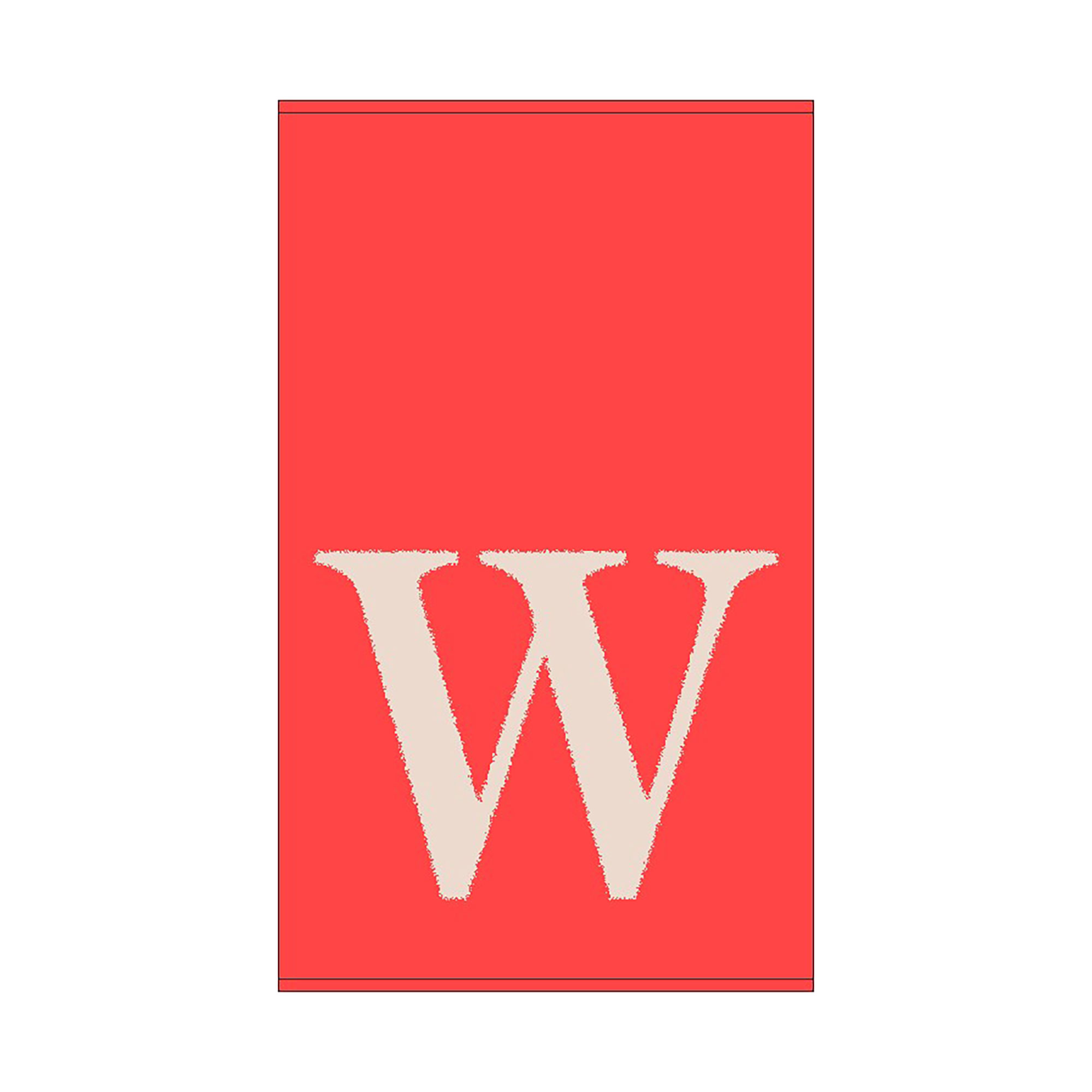 2er Set - Kleines Handtuch mit Buchstabe "W", 2 Farben  