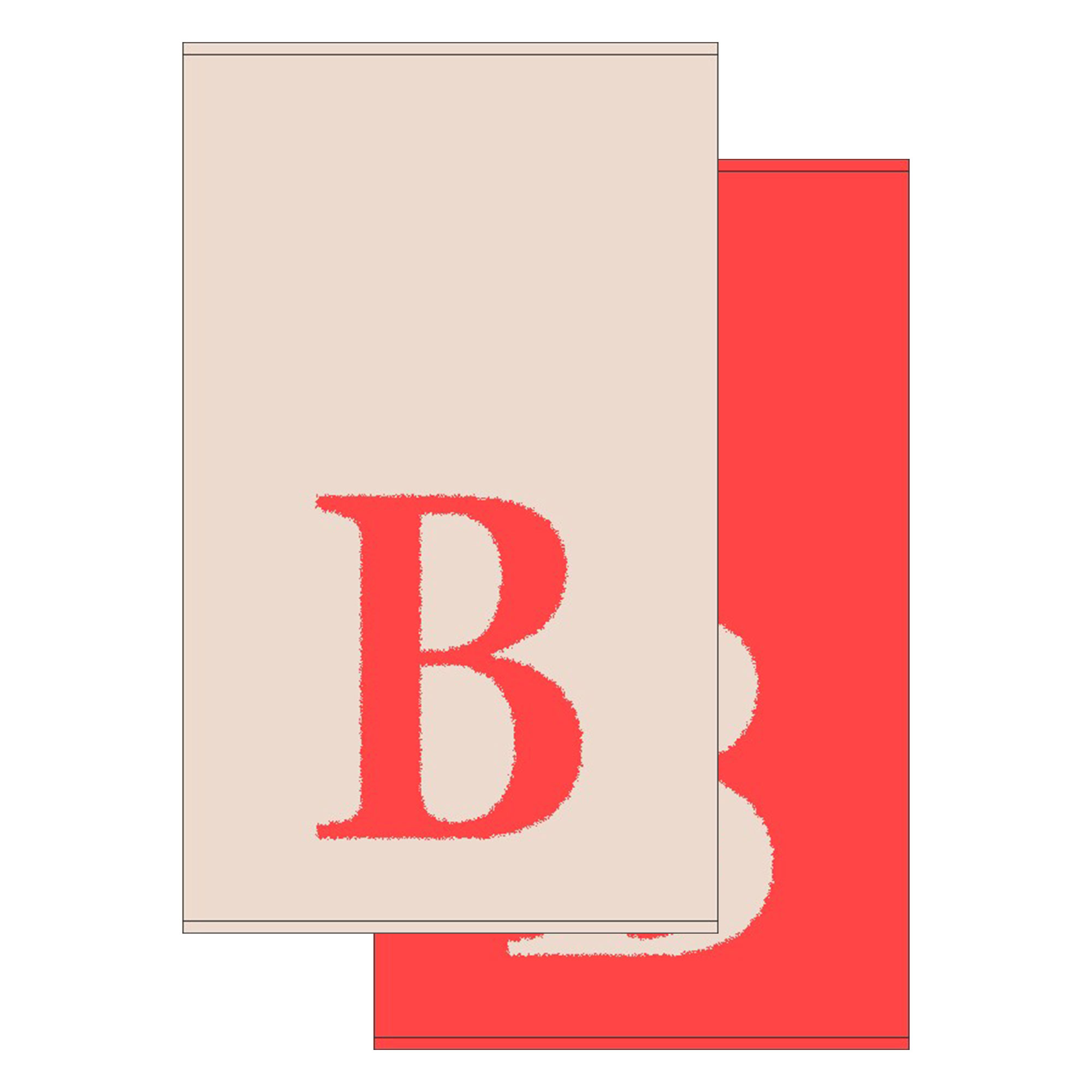 2er Set - Kleines Handtuch mit Buchstabe "B", 2 Farben 2er Set - Kleines Handtuch mit Buchstabe "B", 2 Farben