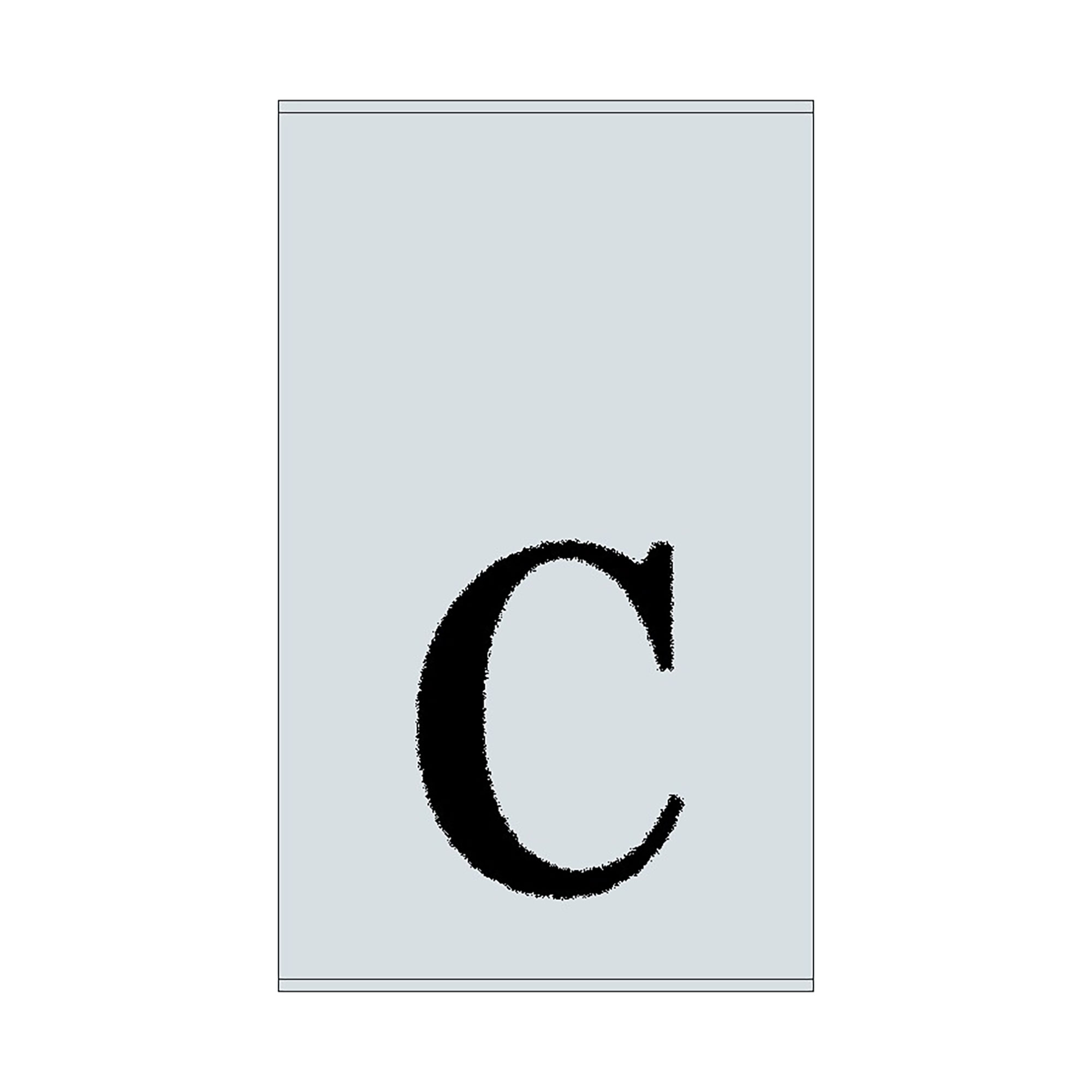 2er Set - Kleines Handtuch mit Buchstabe "C", 2 Farben 