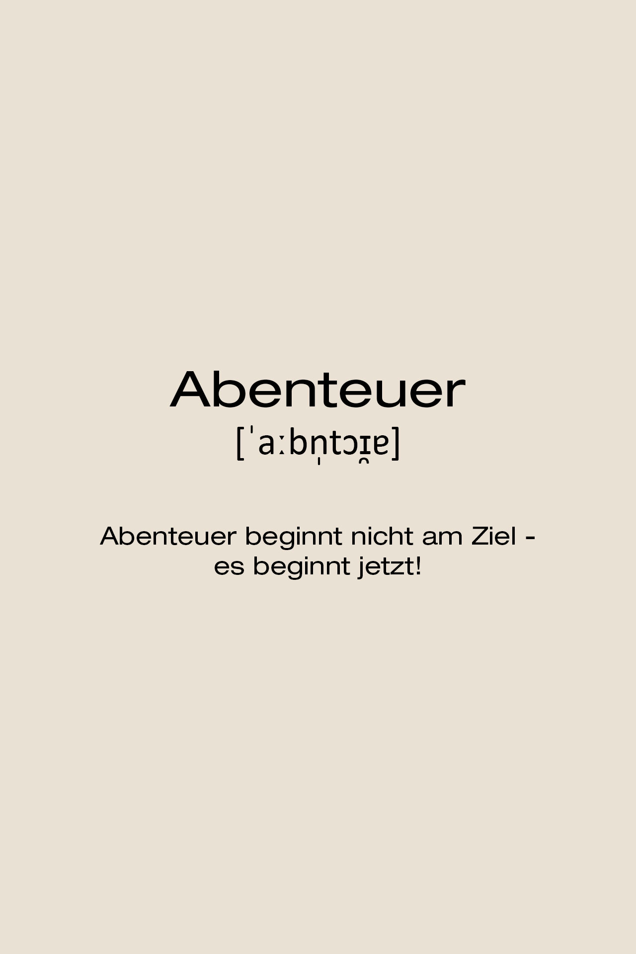 Banner zum Buchstaben A mit dem Wort ‚Abenteuer‘ und erklärendem Text zur Bedeutung – Teil der Buchstaben-Handtuch-Serie.