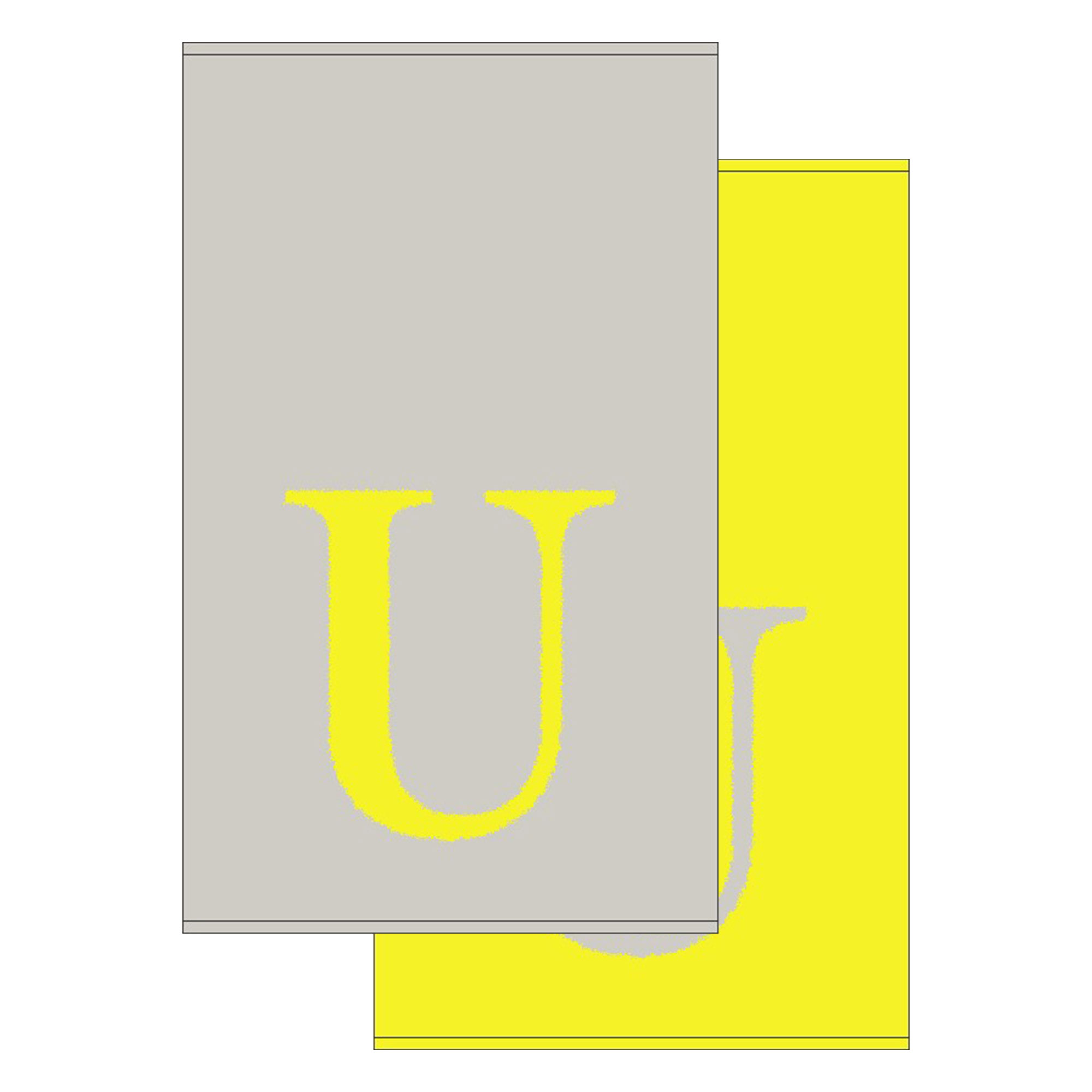 2er Set - Kleines Handtuch mit Buchstabe "U", 2 Farben 