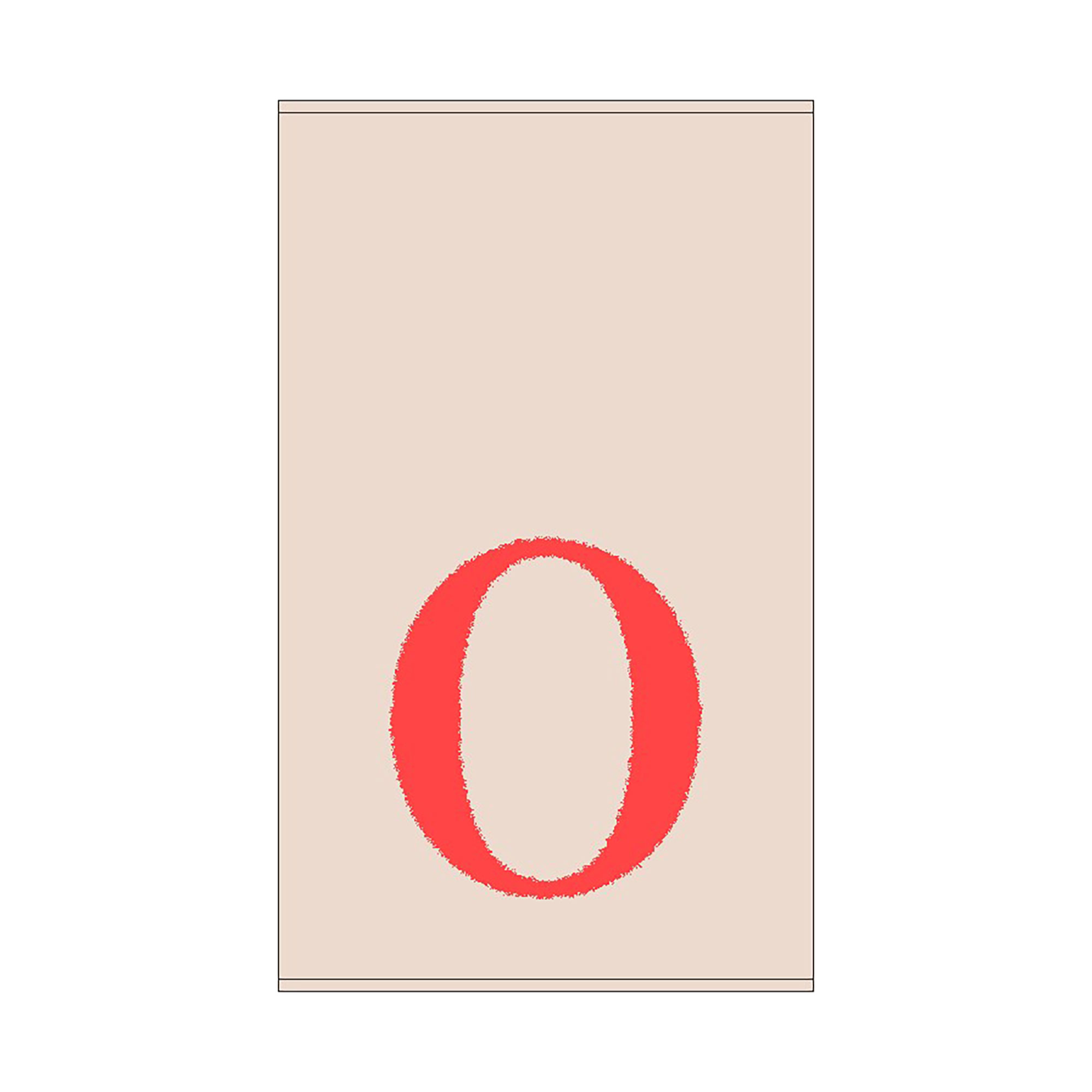 2er Set - Kleines Handtuch mit Buchstabe "O", 2 Farben  