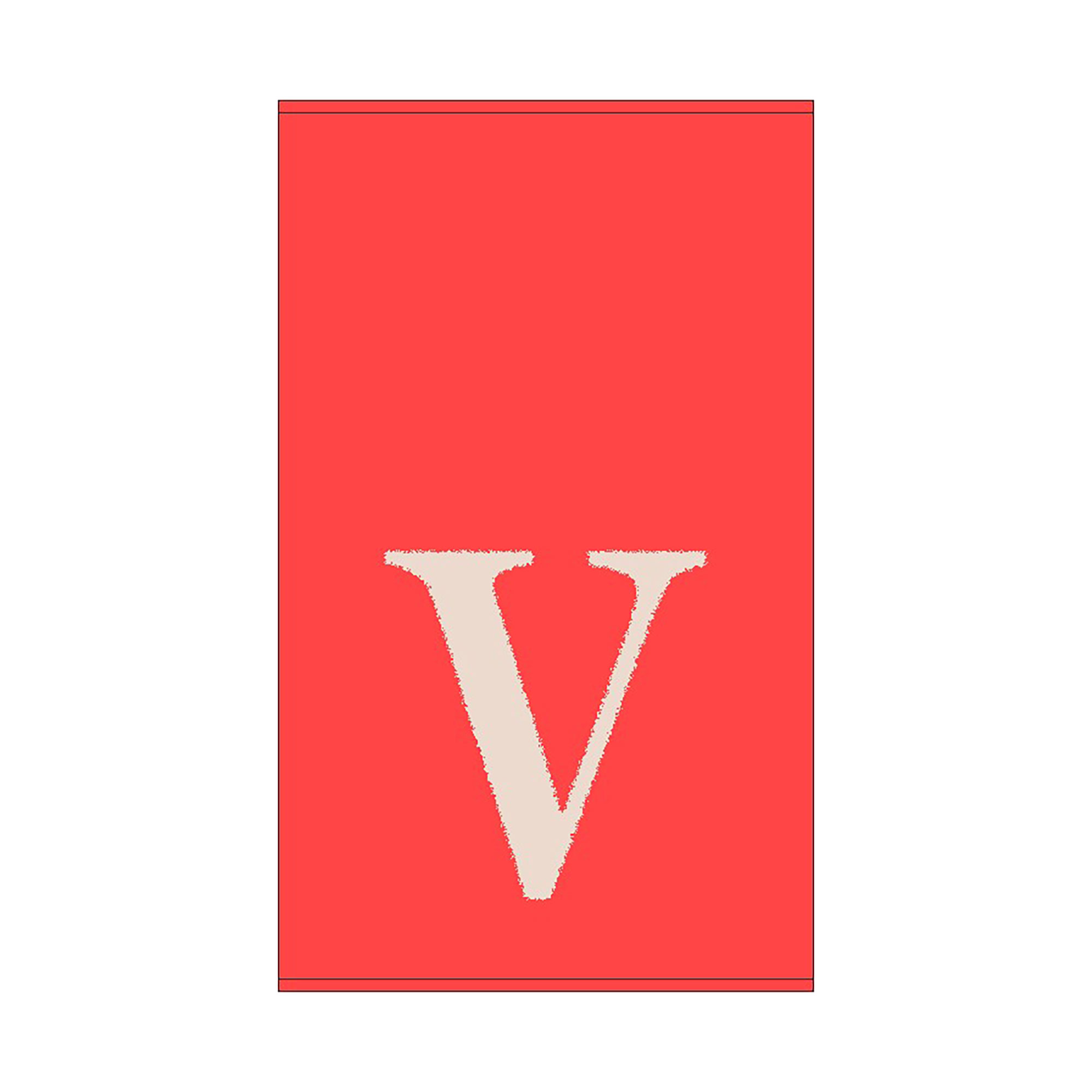 2er Set - Kleines Handtuch mit Buchstabe "V", 2 Farben  