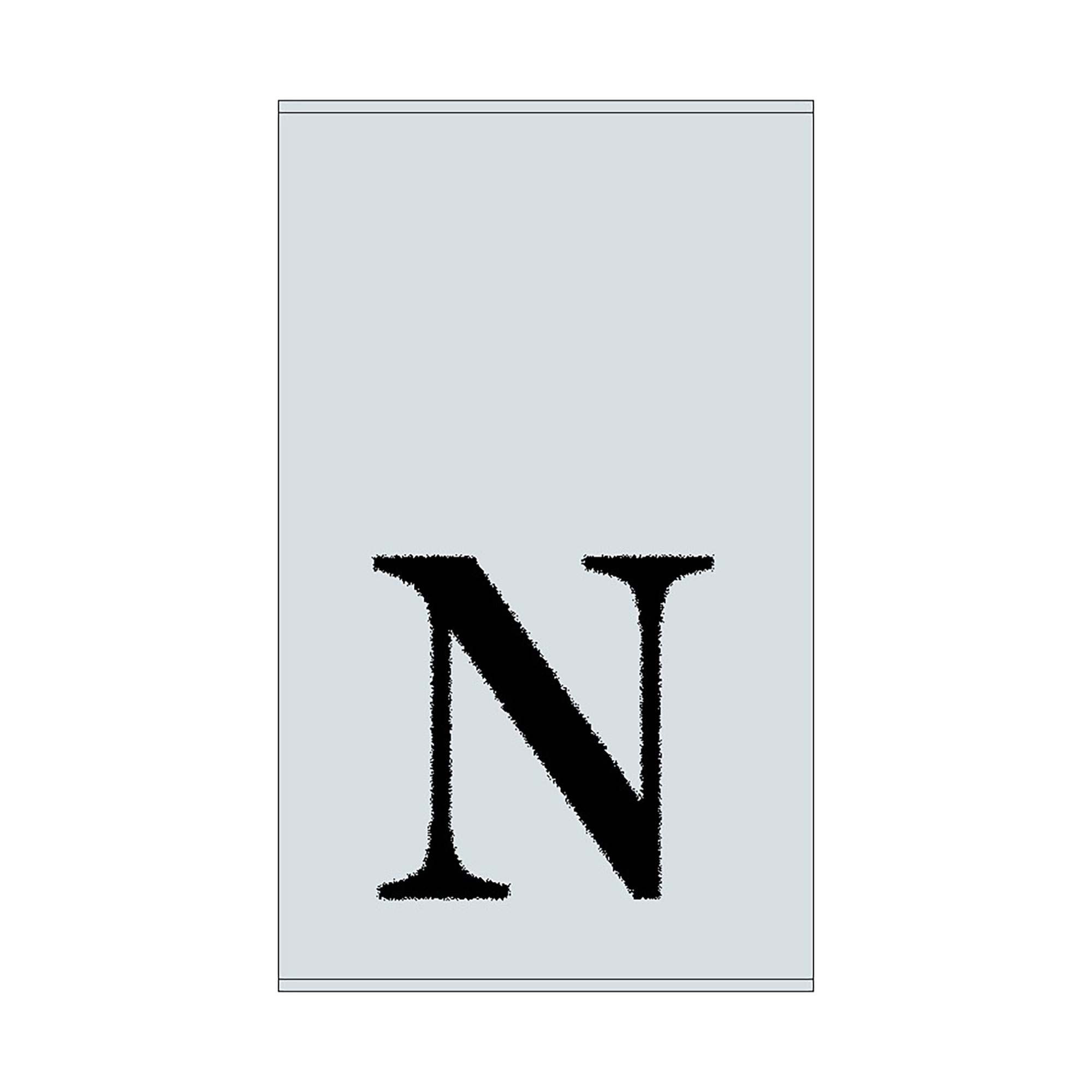 2er Set - Kleines Handtuch mit Buchstabe "N", 2 Farben  