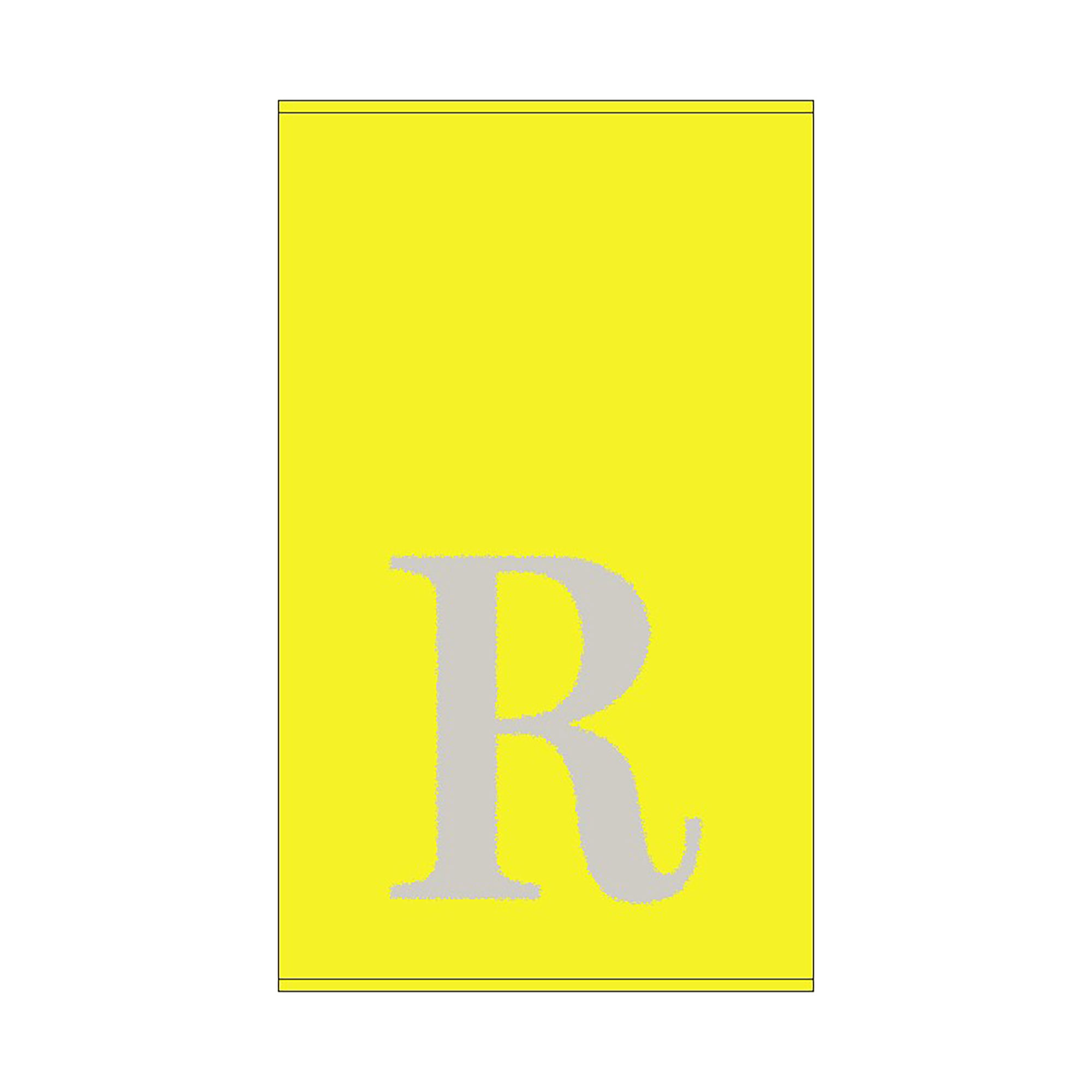 2er Set - Kleines Handtuch mit Buchstabe "R", 2 Farben   