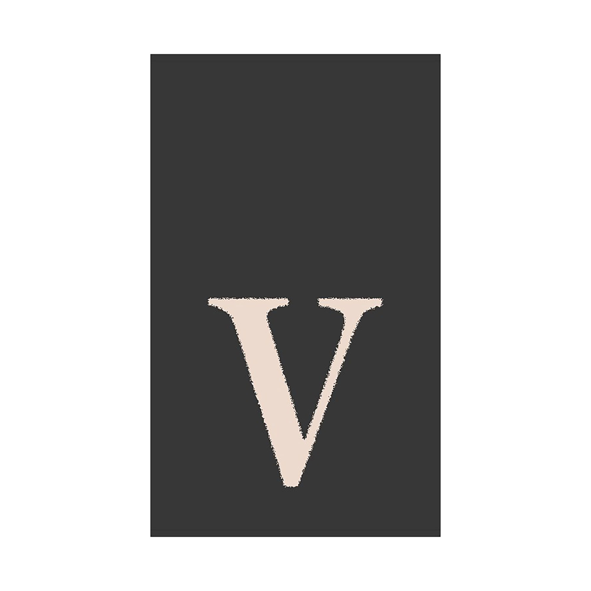 2er Set - Kleines Handtuch mit Buchstabe "V", 2 Farben  