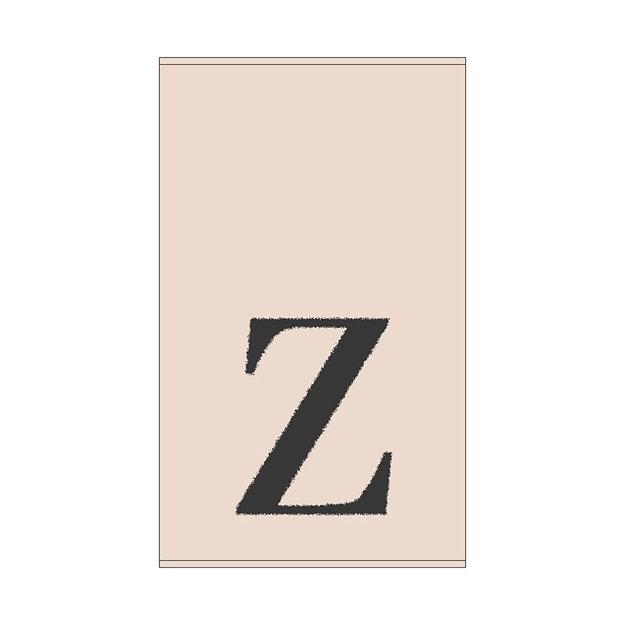 2er Set - Kleines Handtuch mit Buchstabe "Z", 2 Farben 2er Set - Kleines Handtuch mit Buchstabe "Z", 2 Farben