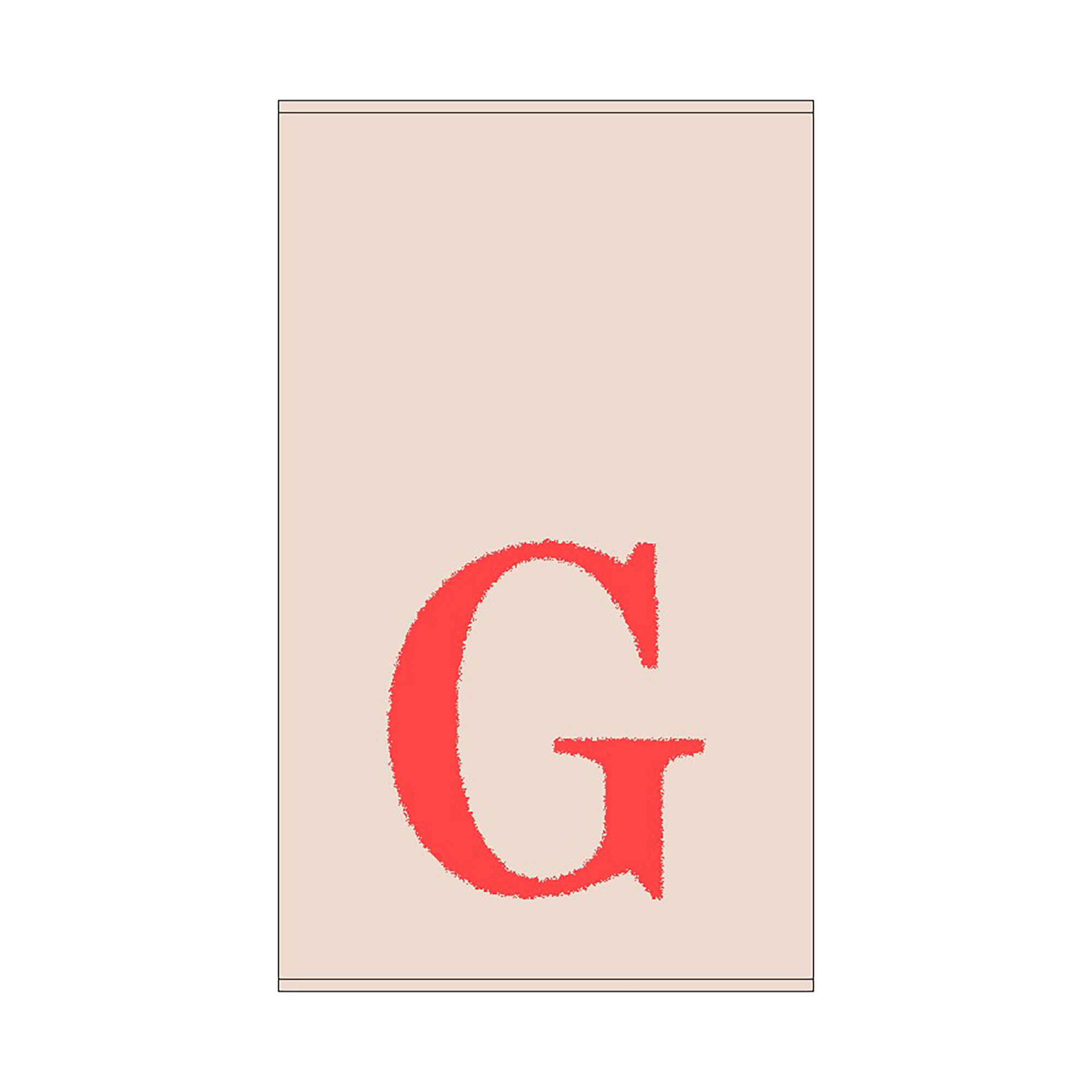 2er Set - Kleines Handtuch mit Buchstabe "G", 2 Farben 