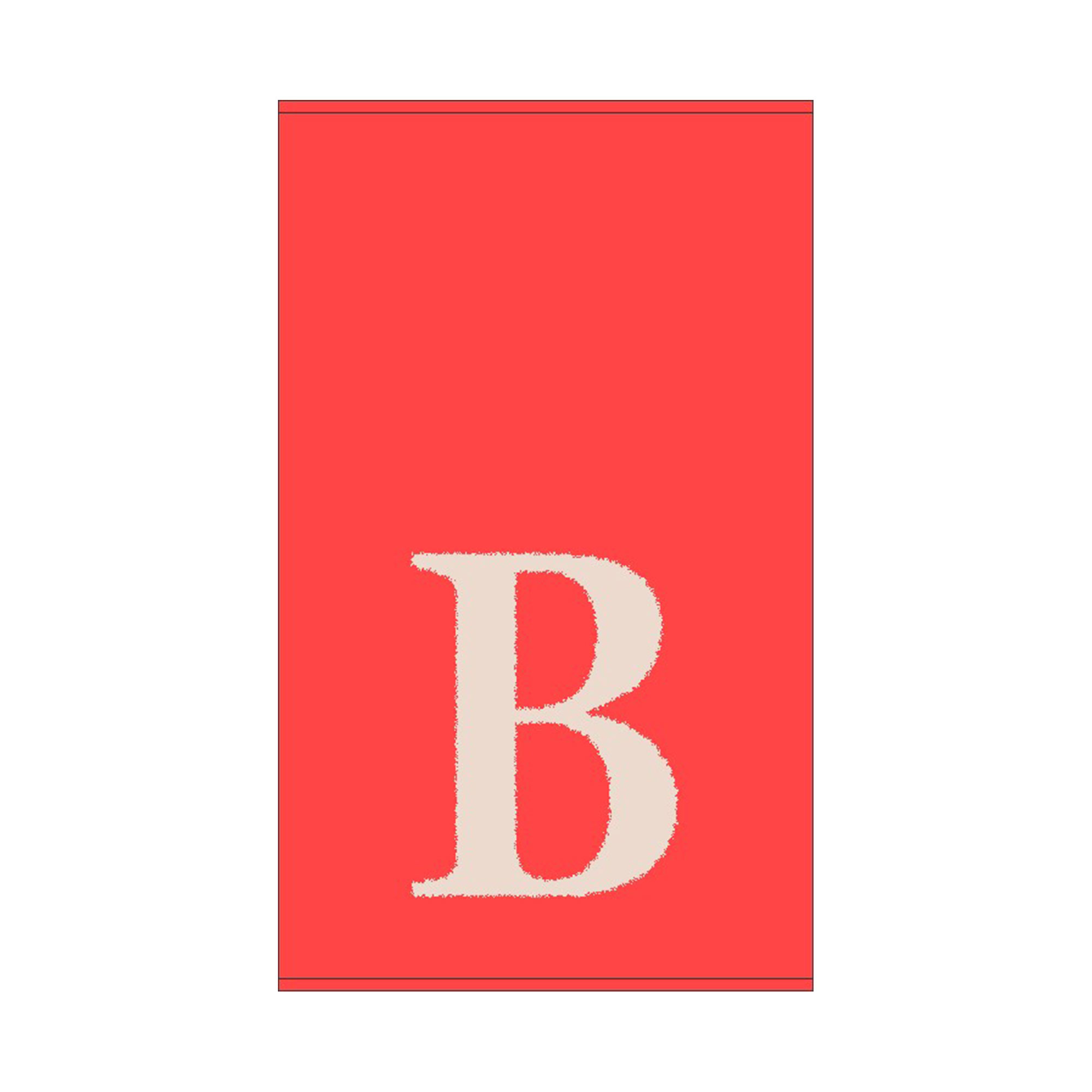2er Set - Kleines Handtuch mit Buchstabe "B", 2 Farben 