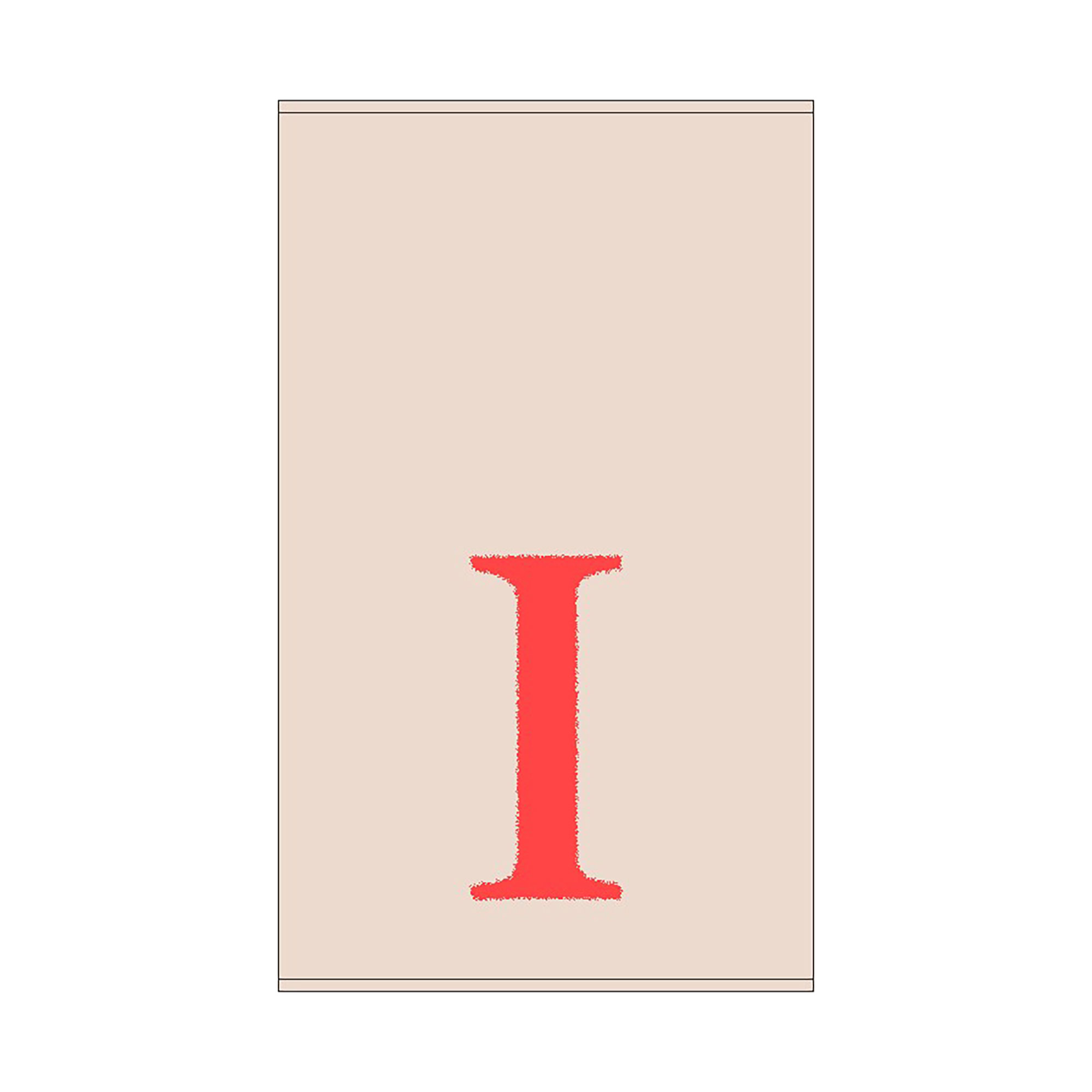 2er Set - Kleines Handtuch mit Buchstabe "I", 2 Farben 2er Set - Kleines Handtuch mit Buchstabe "I", 2 Farben