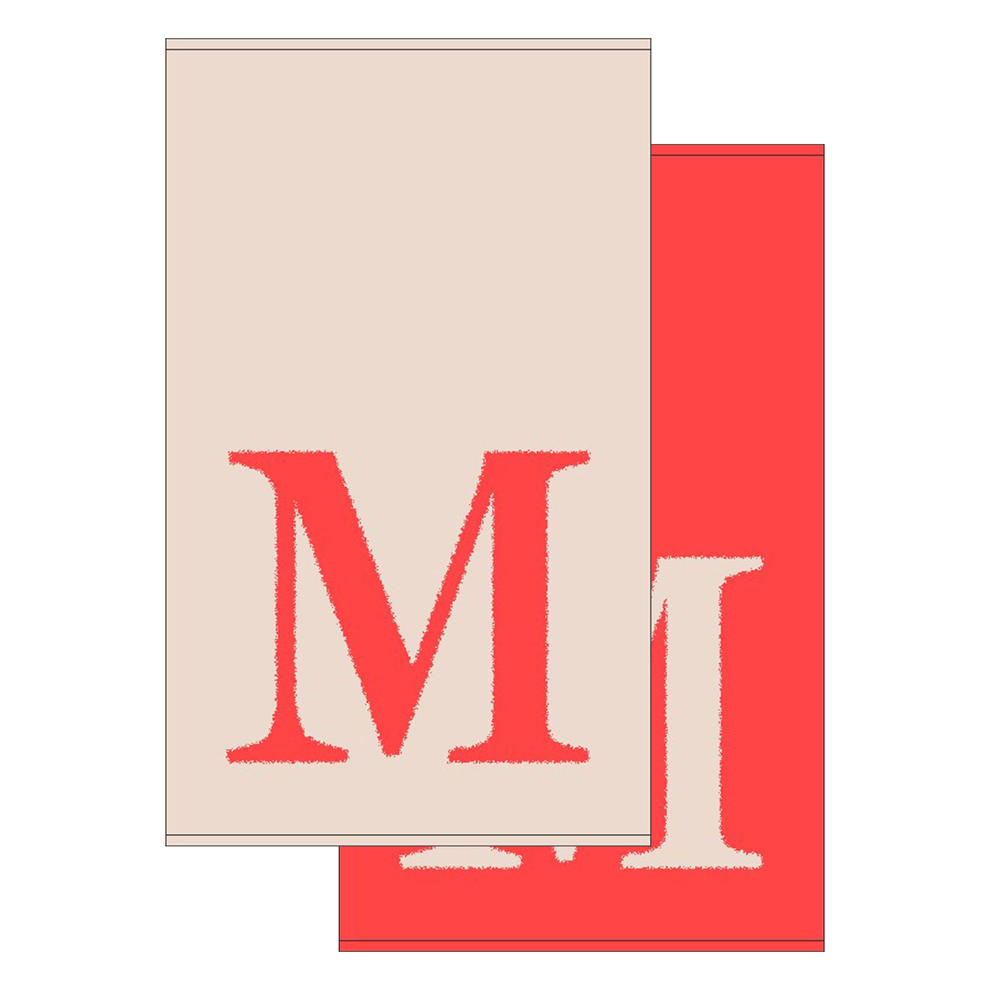 2er Set - Kleines Handtuch mit Buchstabe "M", 2 Farben 2er Set - Kleines Handtuch mit Buchstabe "M", 2 Farben