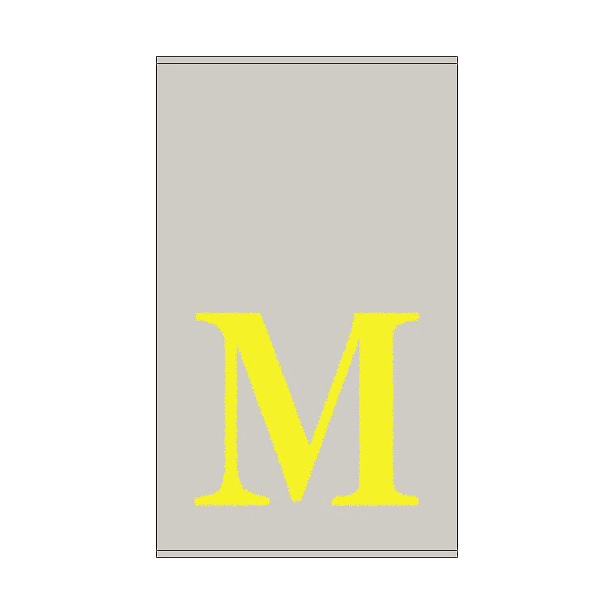 2er Set - Kleines Handtuch mit Buchstabe "M", 2 Farben 