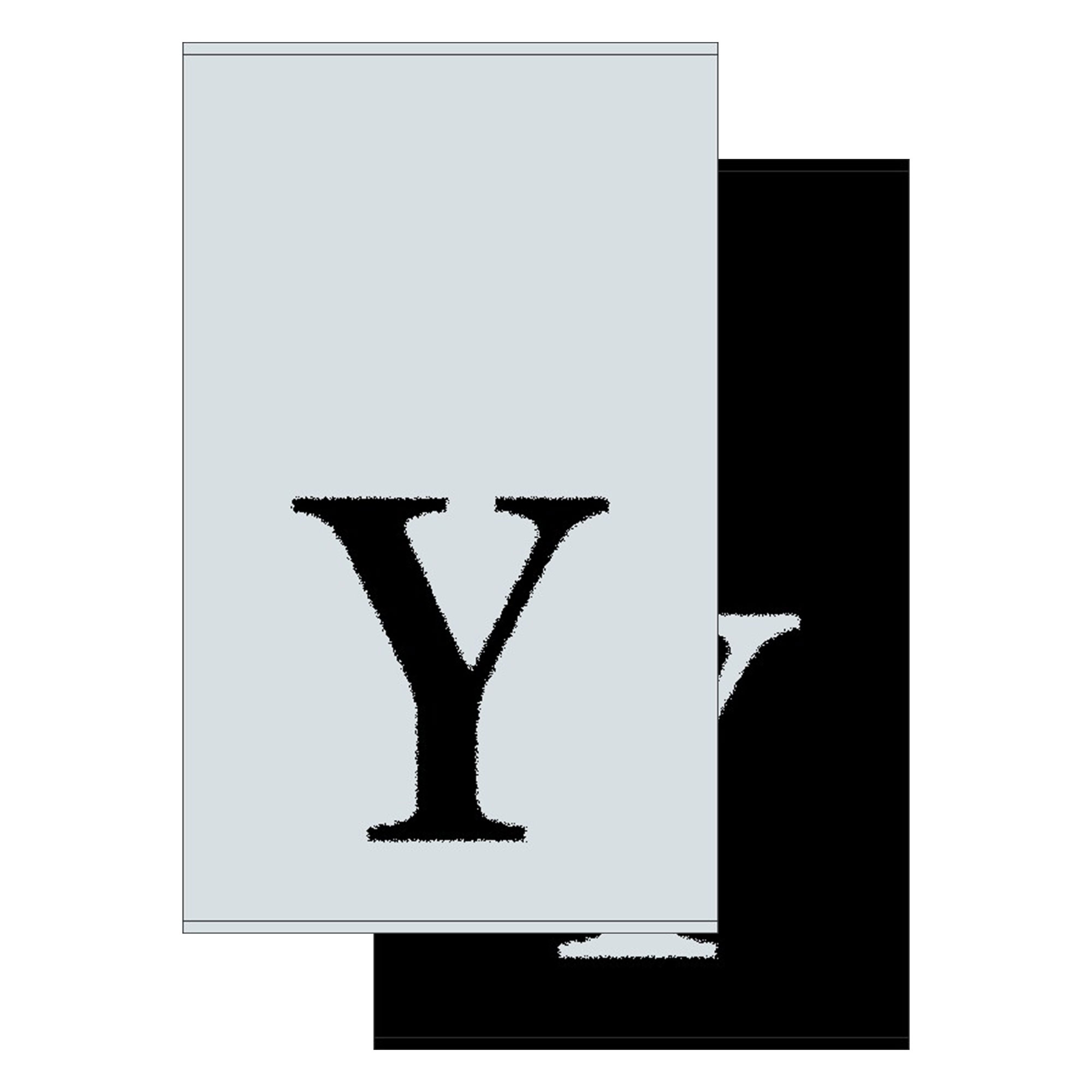 2er Set - Kleines Handtuch mit Buchstabe "Y", 2 Farben  