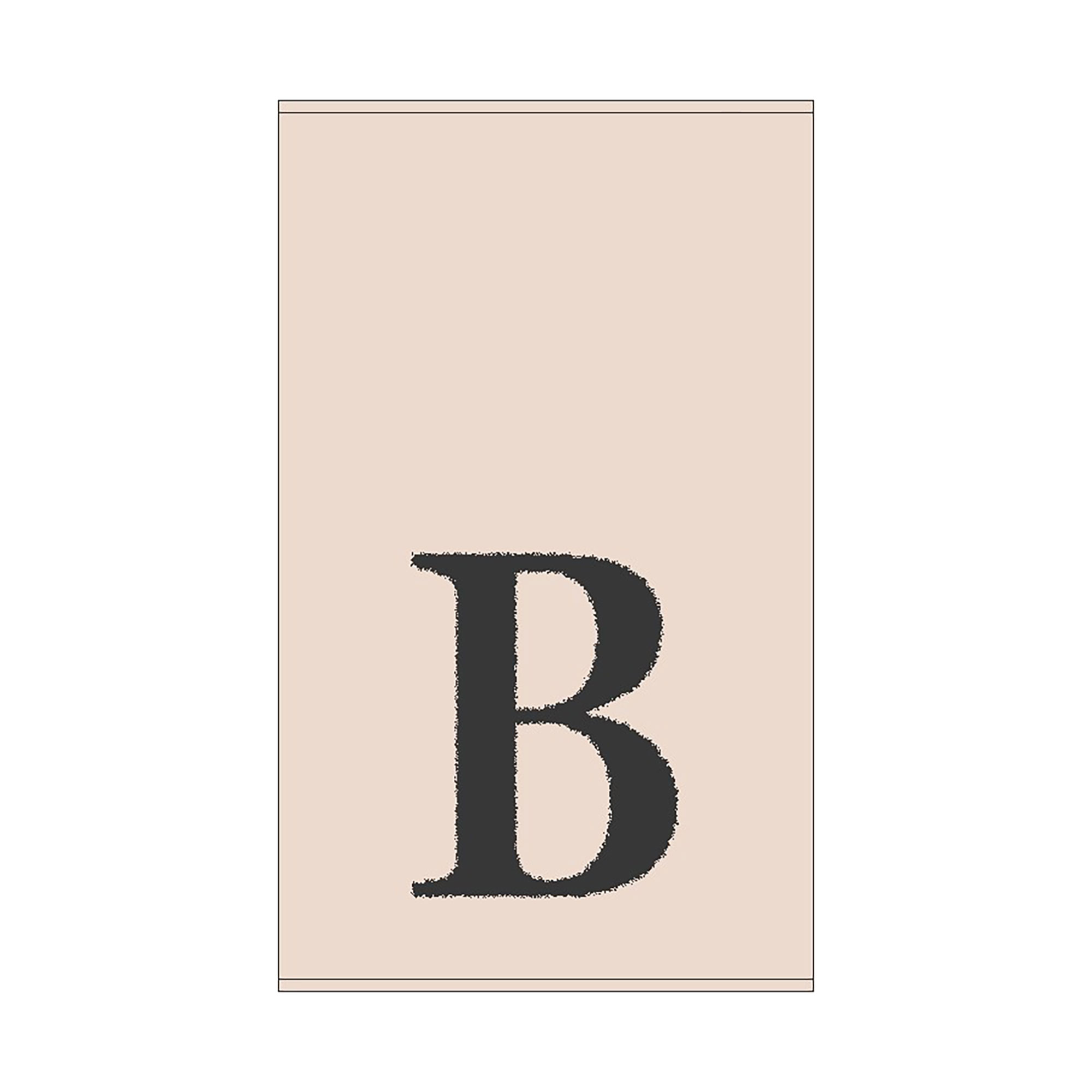 Kleines Handtuch mit Großbuchstaben B 2er Set - Kleines Handtuch mit Buchstabe "B", 2 Farben