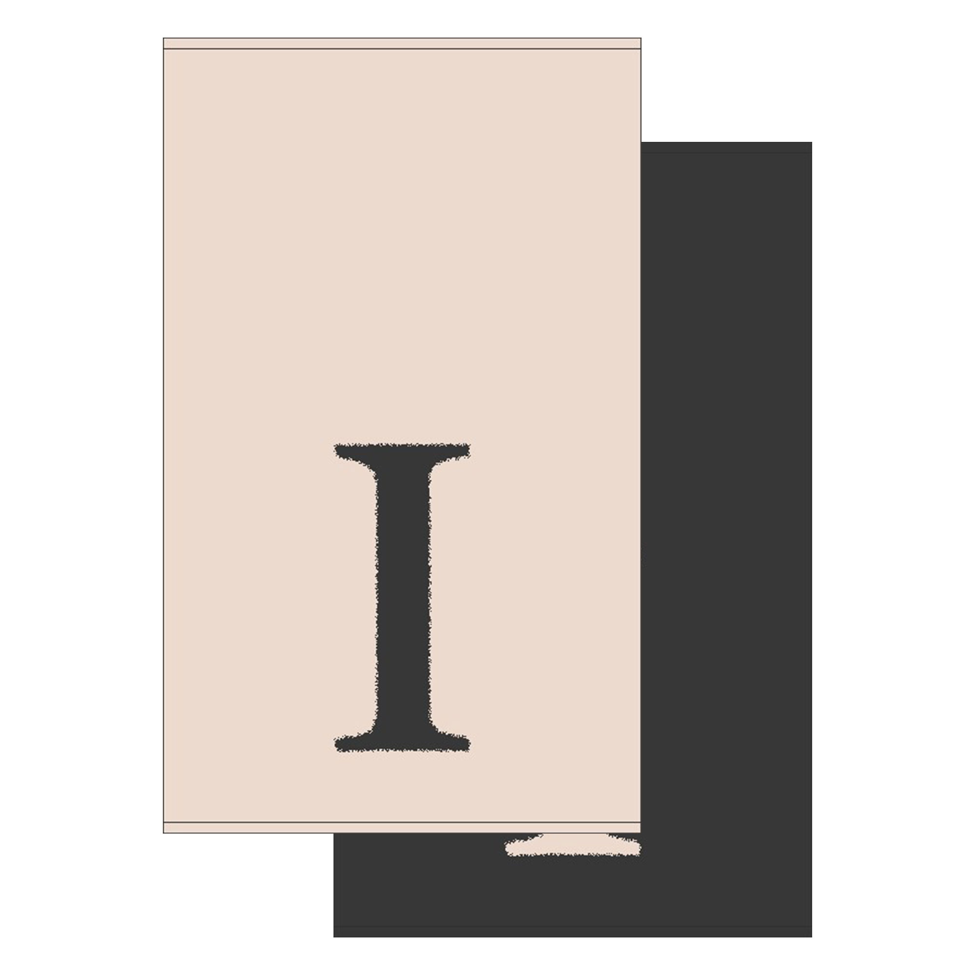 2er Set - Kleines Handtuch mit Buchstabe "I", 2 Farben 