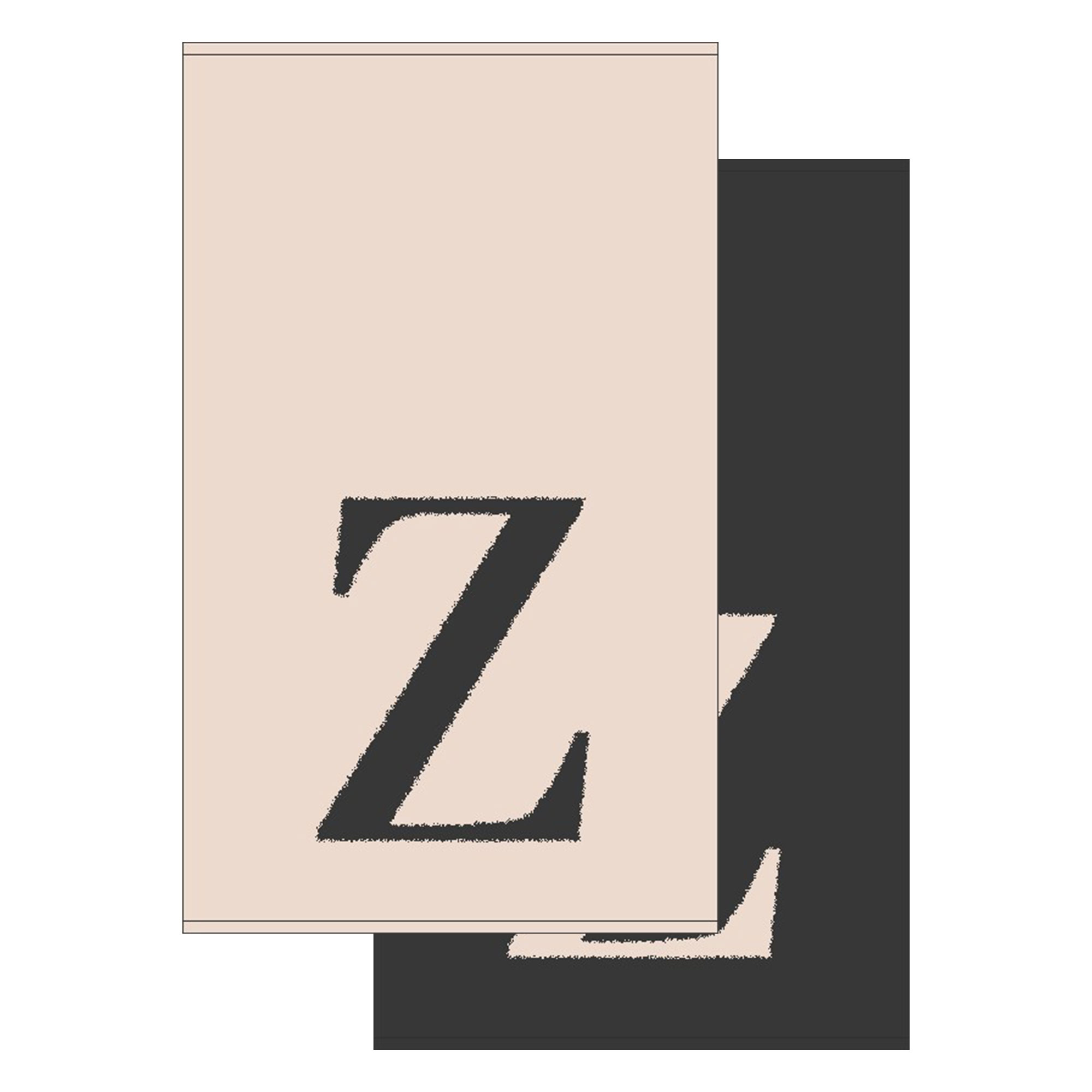 2er Set - Kleines Handtuch mit Buchstabe "Z", 2 Farben 2er Set - Kleines Handtuch mit Buchstabe "Z", 2 Farben