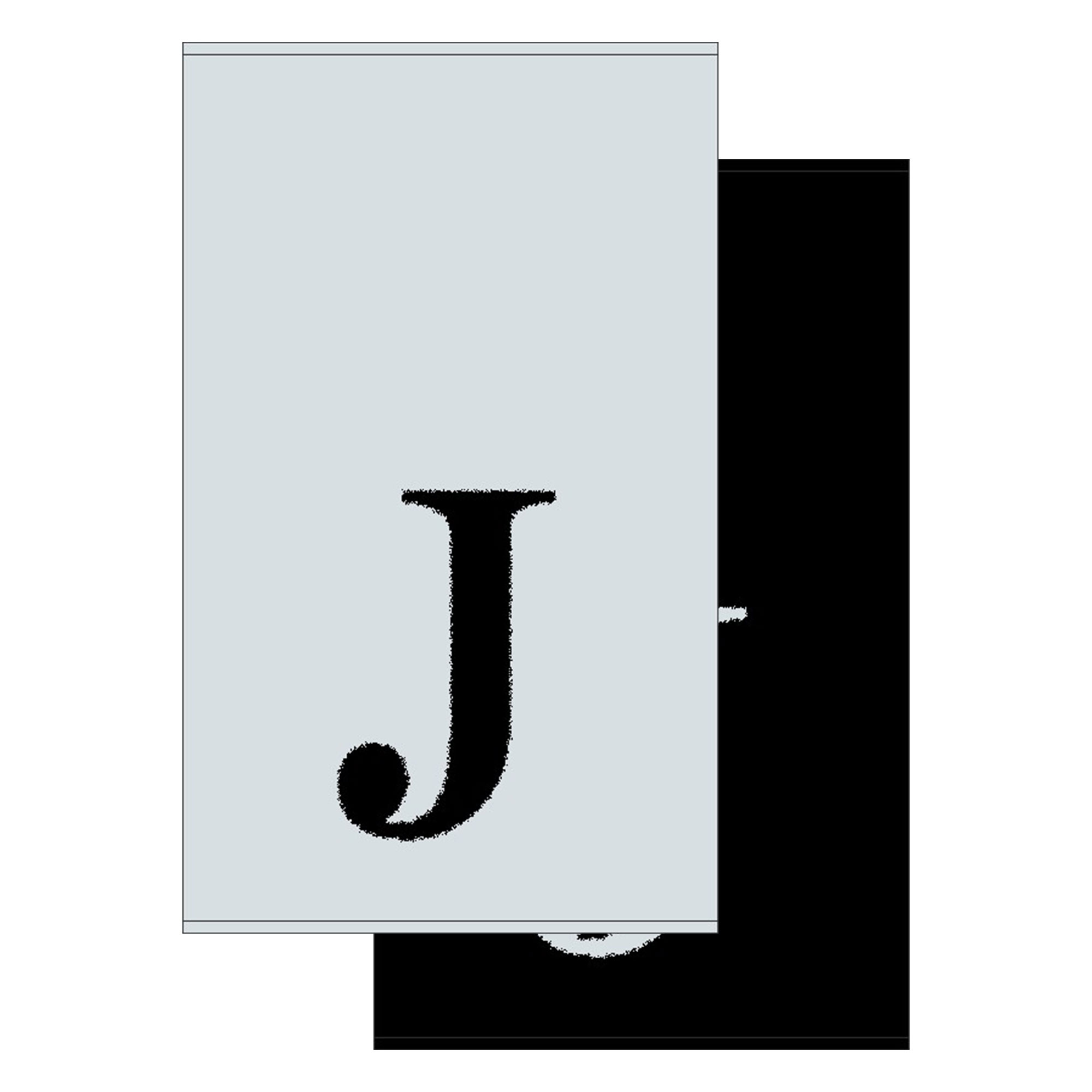 2er Set - Kleines Handtuch mit Buchstabe "J", 2 Farben 