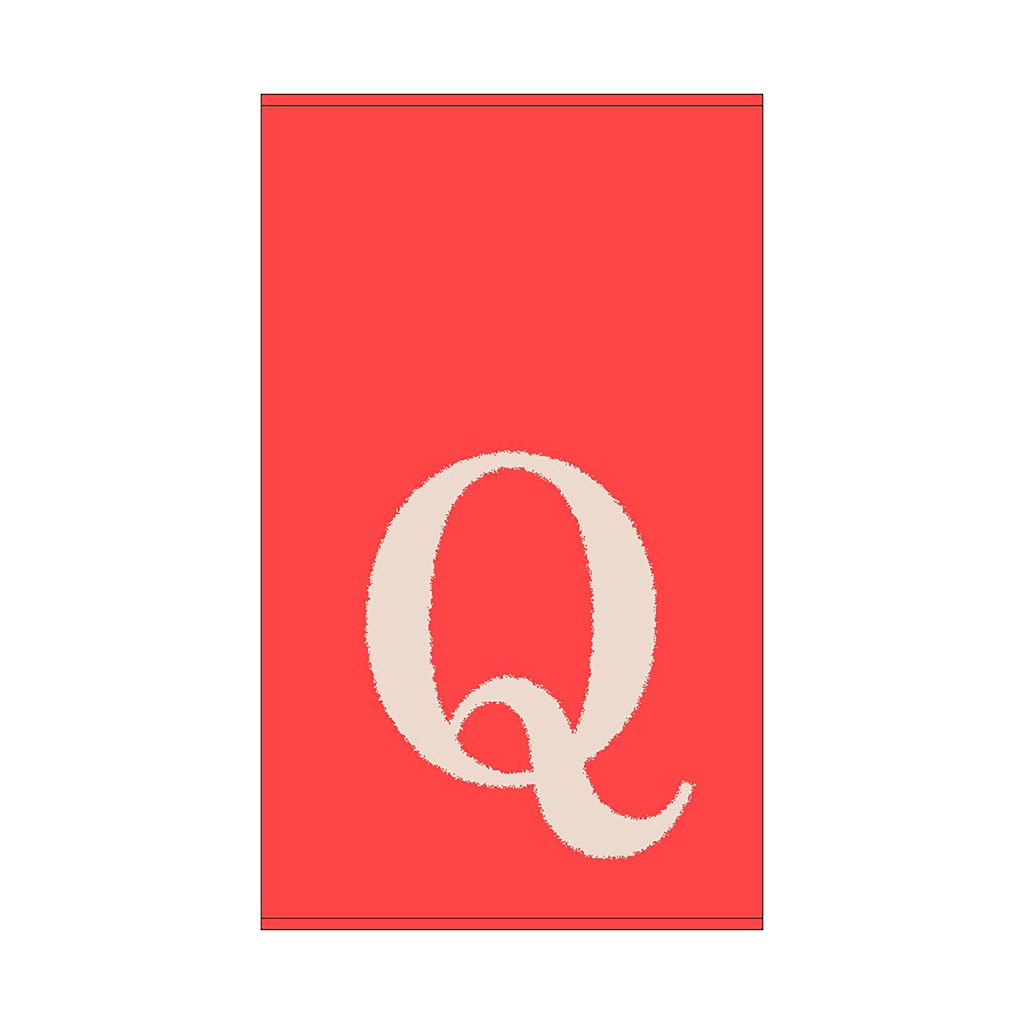 2er Set - Kleines Handtuch mit Buchstabe "Q", 2 Farben  