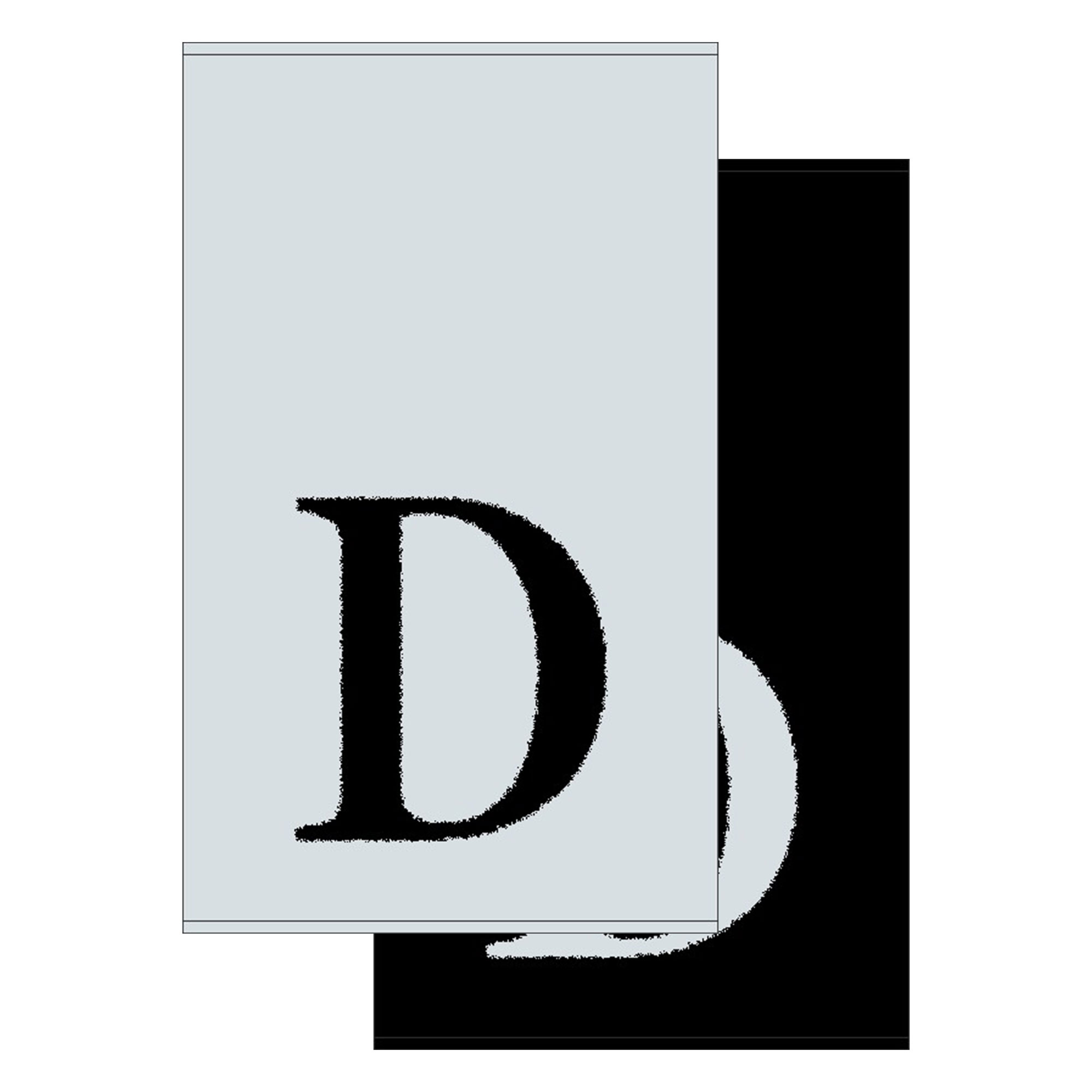 2er Set - Kleines Handtuch mit Buchstabe "D", 2 Farben 2er Set - Kleines Handtuch mit Buchstabe "D", 2 Farben