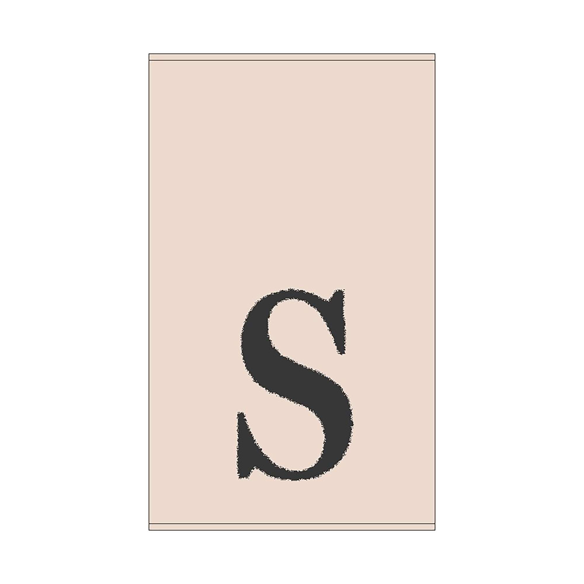 2er Set - Kleines Handtuch mit Buchstabe "S", 2 Farben 