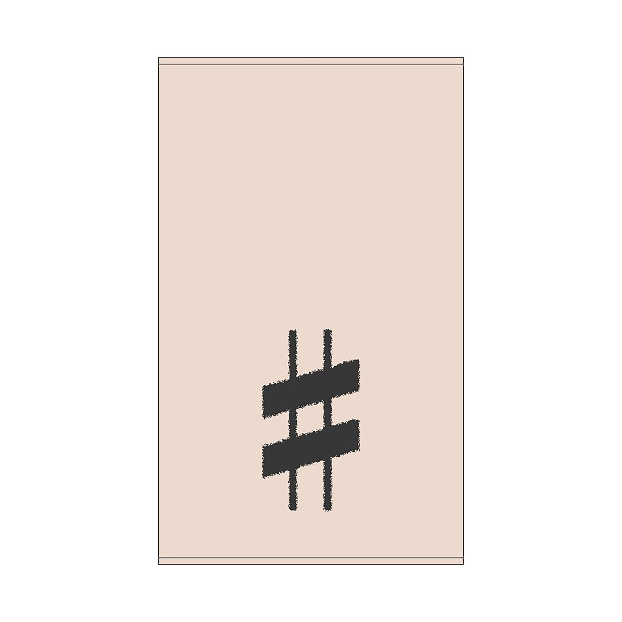 2er Set - Kleines Handtuch mit Buchstabe "#", 2 Farben  