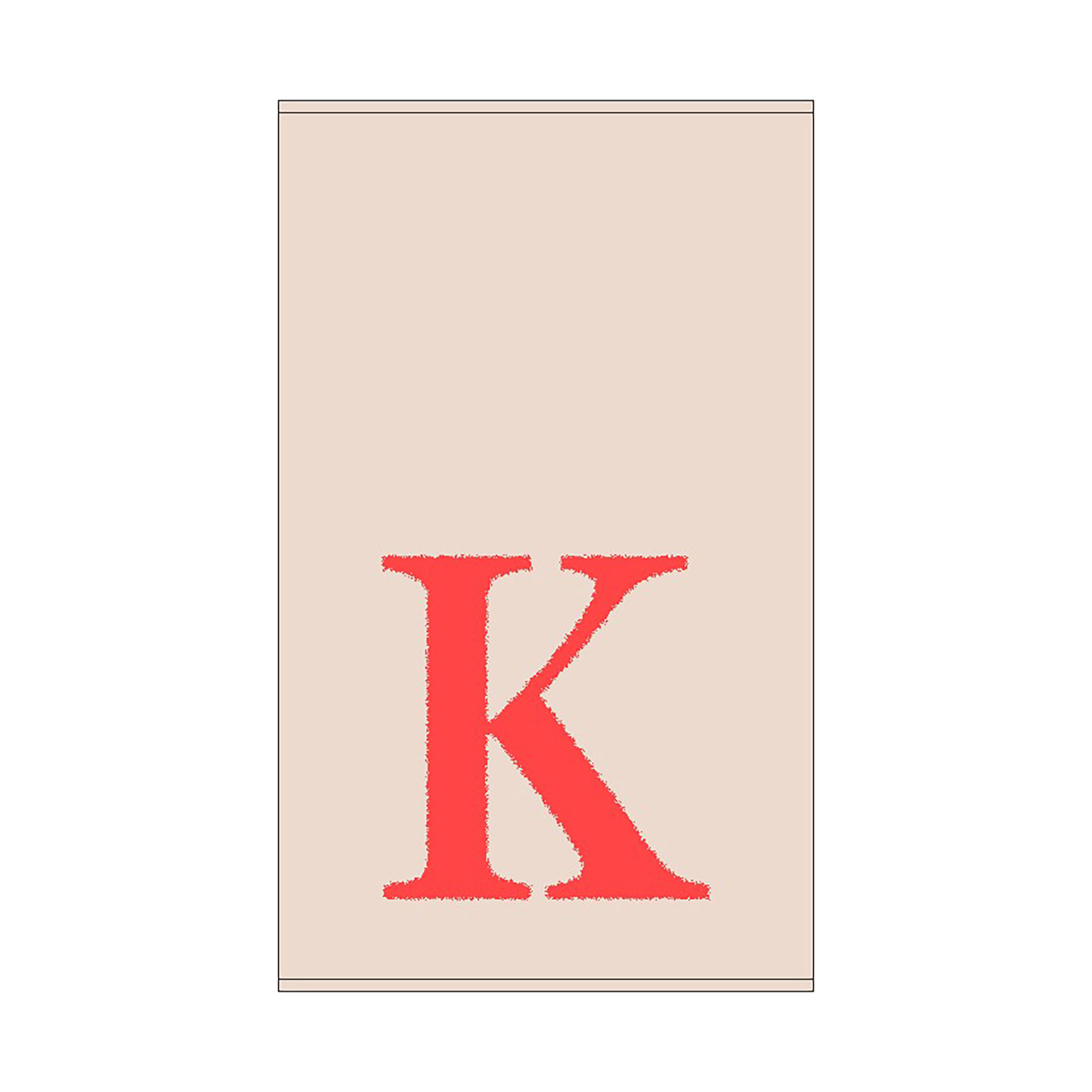 2er Set - Kleines Handtuch mit Buchstabe "K", 2 Farben  