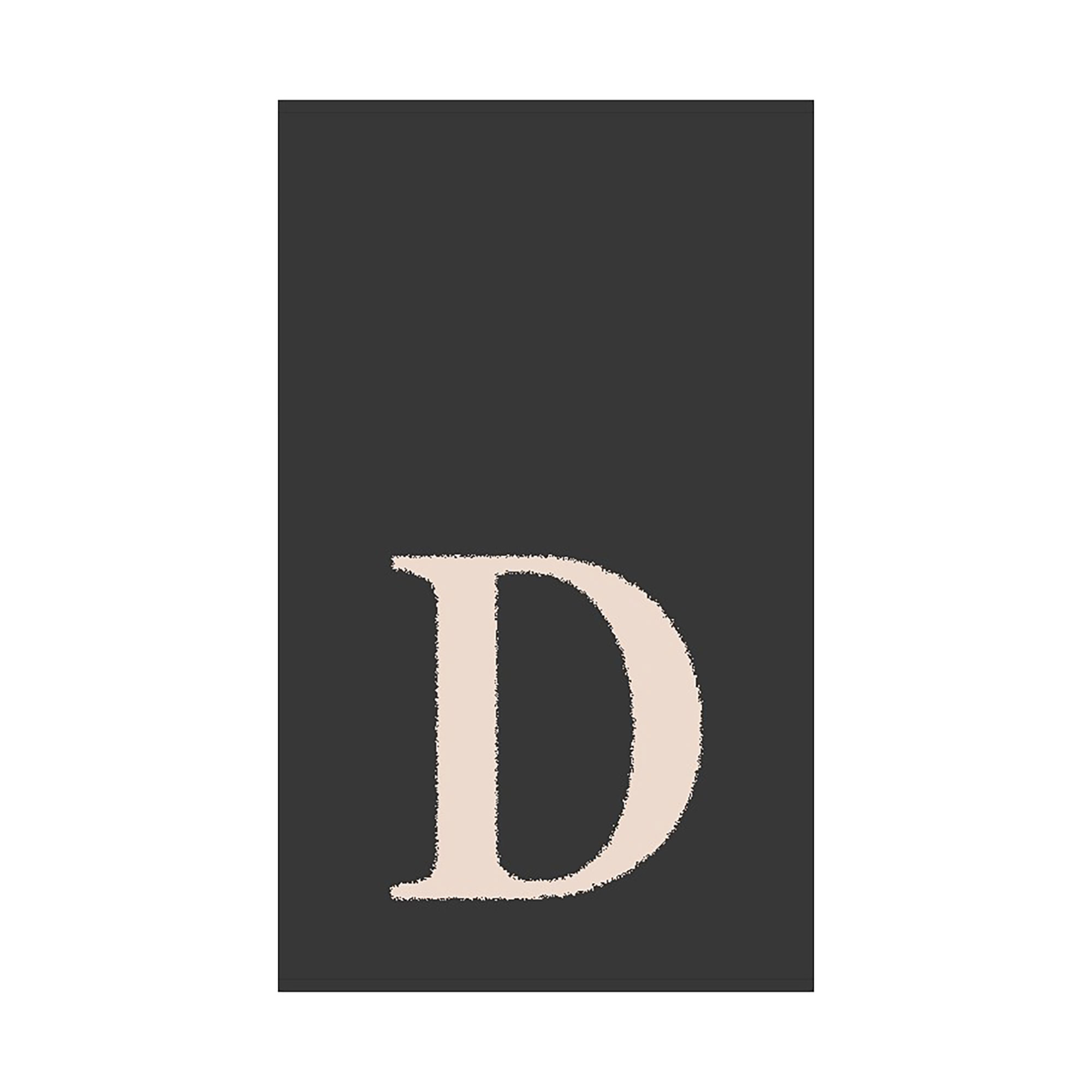 2er Set - Kleines Handtuch mit Buchstabe "D", 2 Farben 
