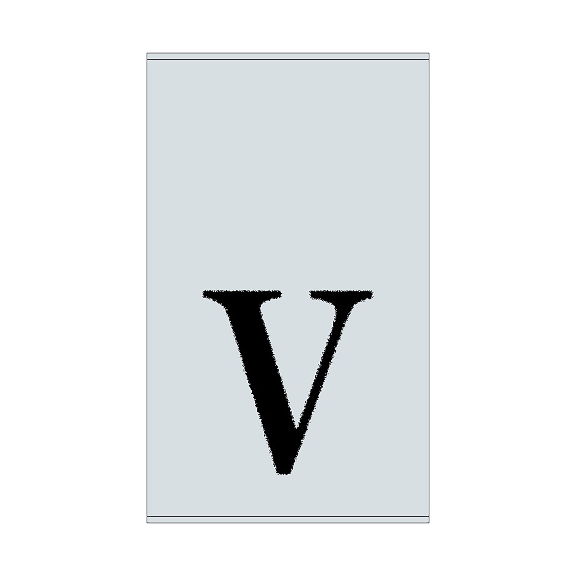 2er Set - Kleines Handtuch mit Buchstabe "V", 2 Farben  