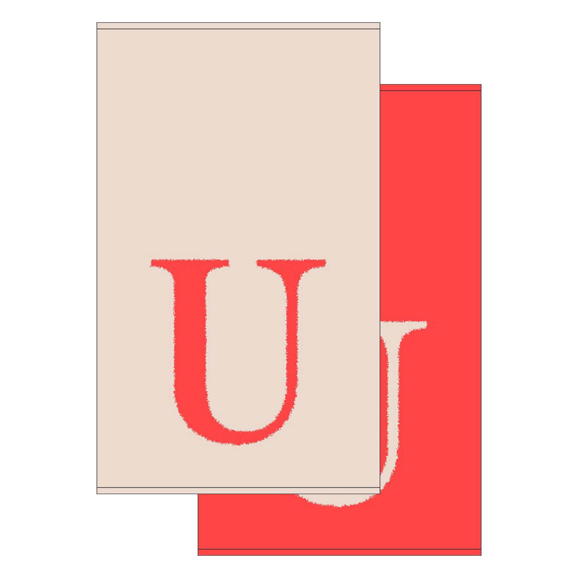 2er Set - Kleines Handtuch mit Buchstabe "U", 2 Farben 2er Set - Kleines Handtuch mit Buchstabe "U", 2 Farben