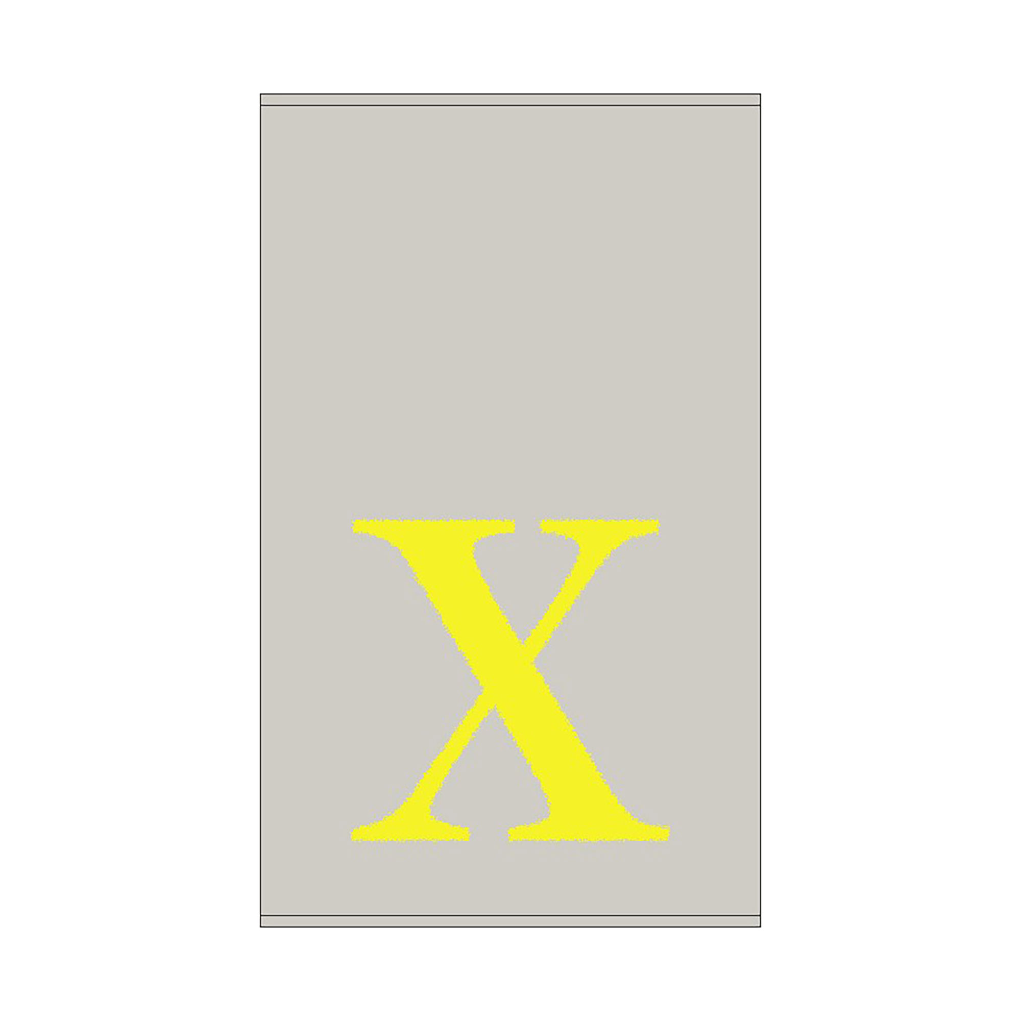 2er Set - Kleines Handtuch mit Buchstabe "X", 2 Farben   