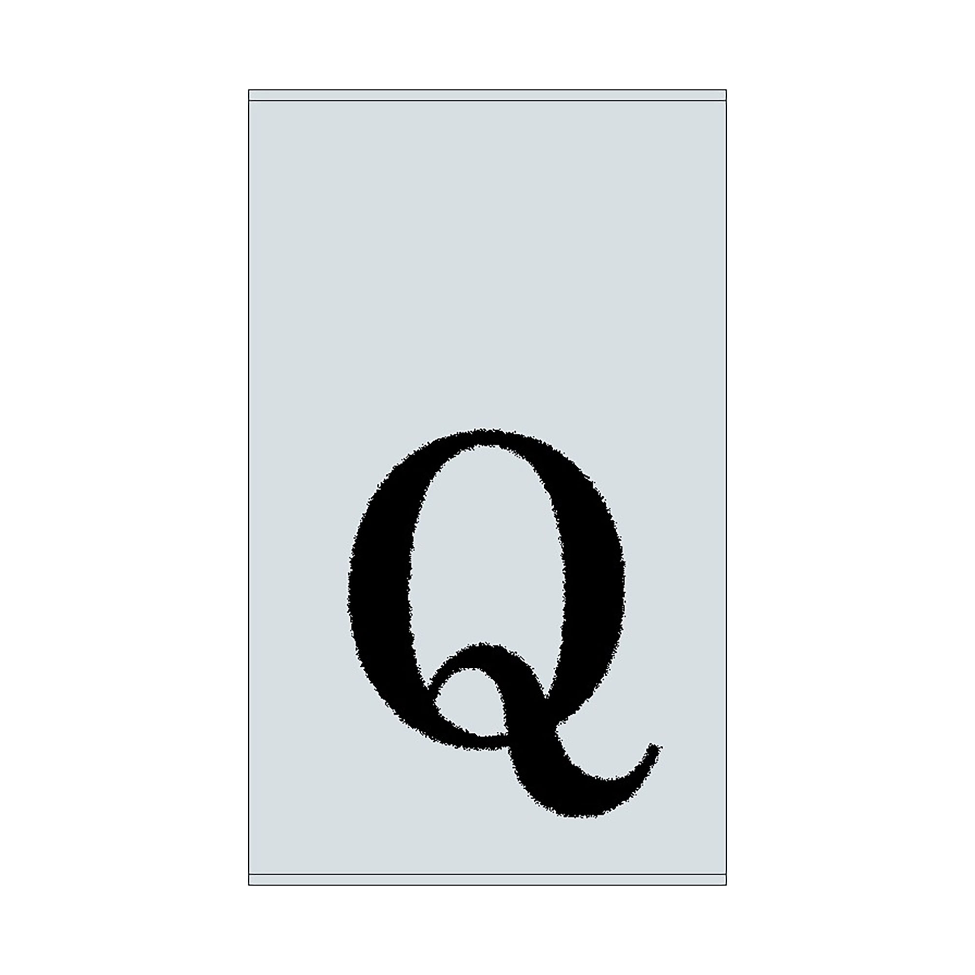 2er Set - Kleines Handtuch mit Buchstabe "Q", 2 Farben  