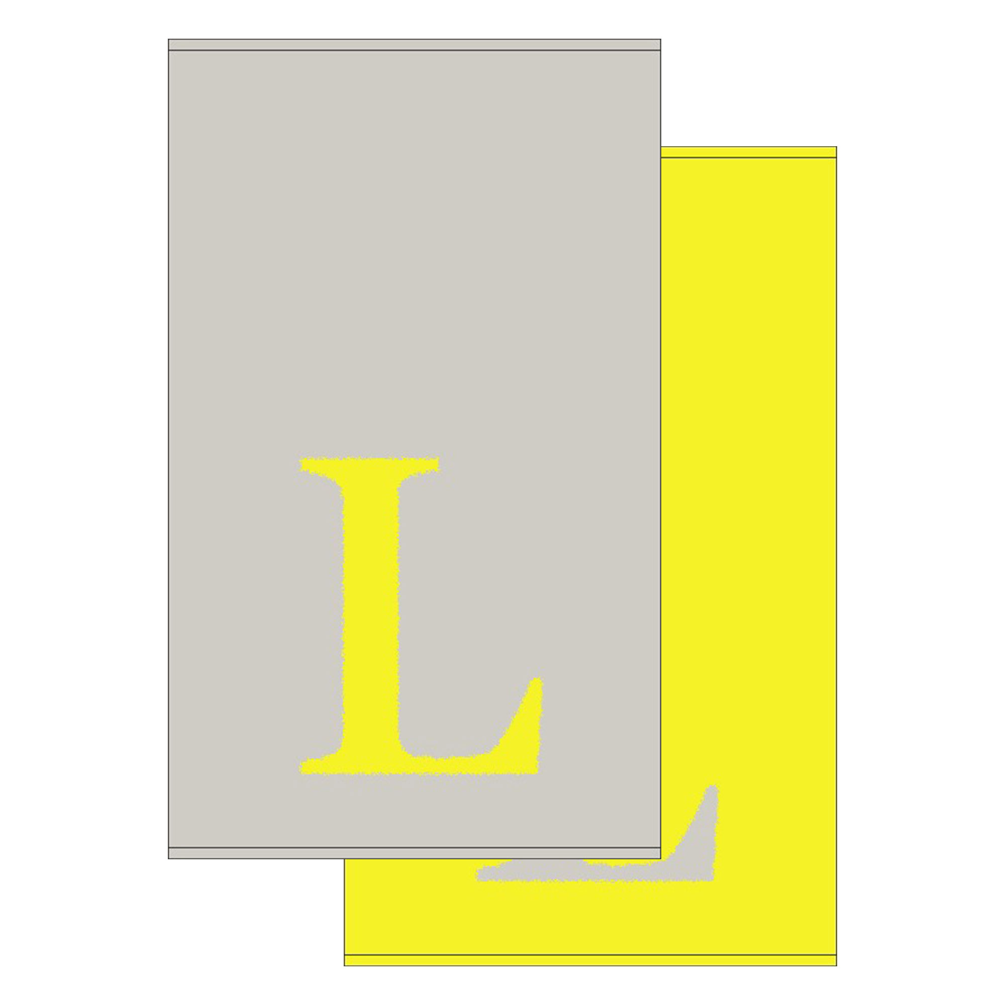 2er Set - Kleines Handtuch mit Buchstabe "L", 2 Farben   