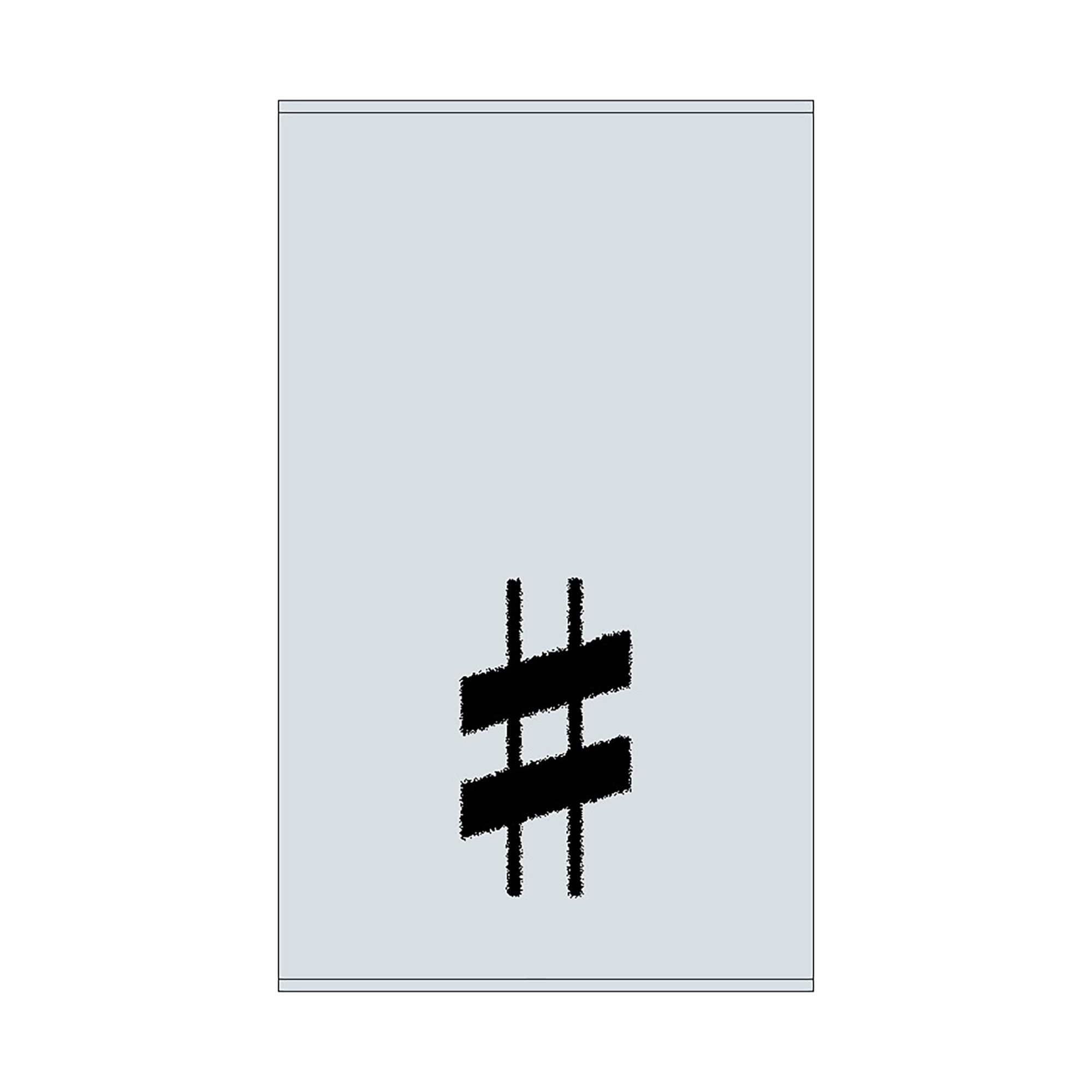 2er Set - Kleines Handtuch mit Buchstabe "#", 2 Farben  