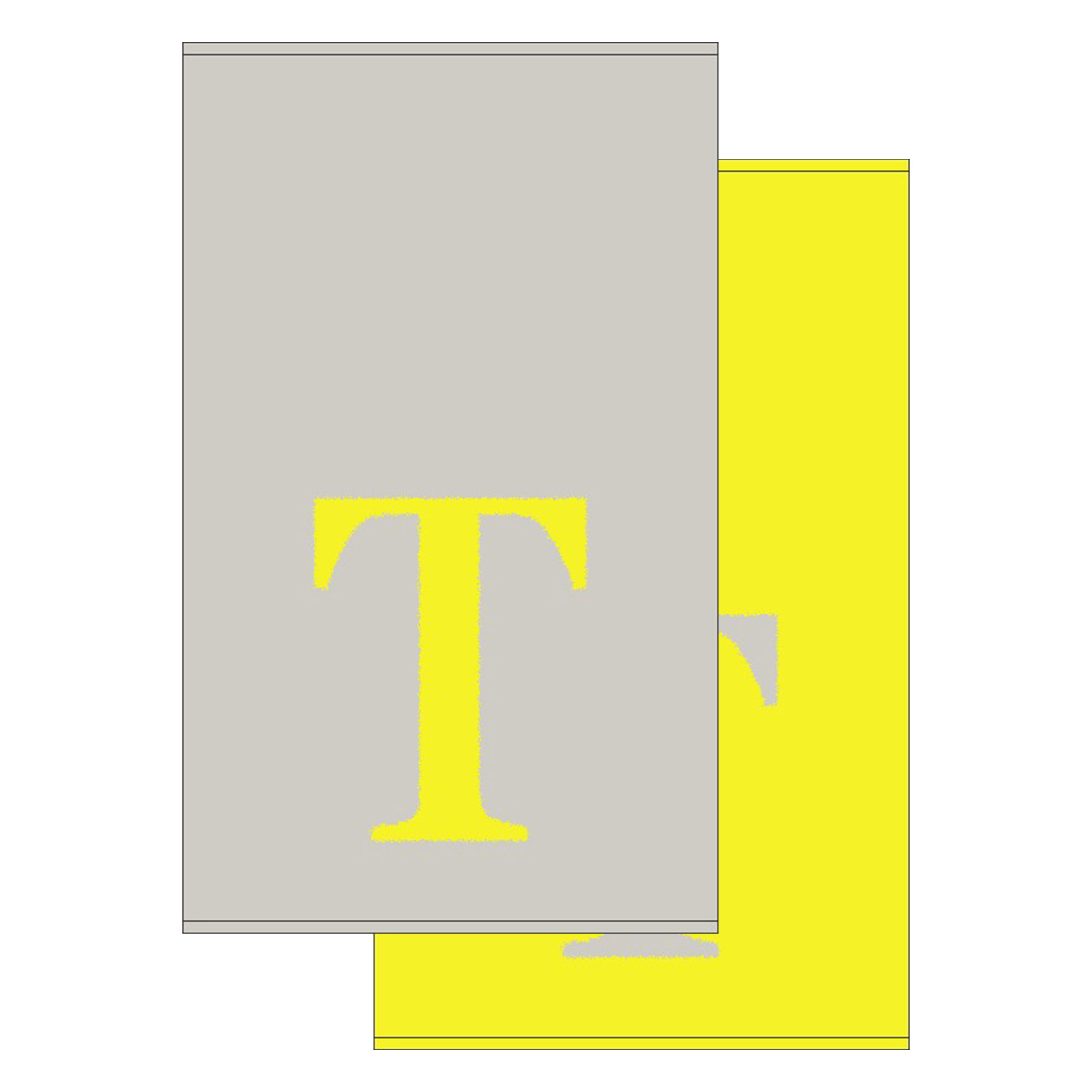 2er Set - Kleines Handtuch mit Buchstabe "T", 2 Farben 