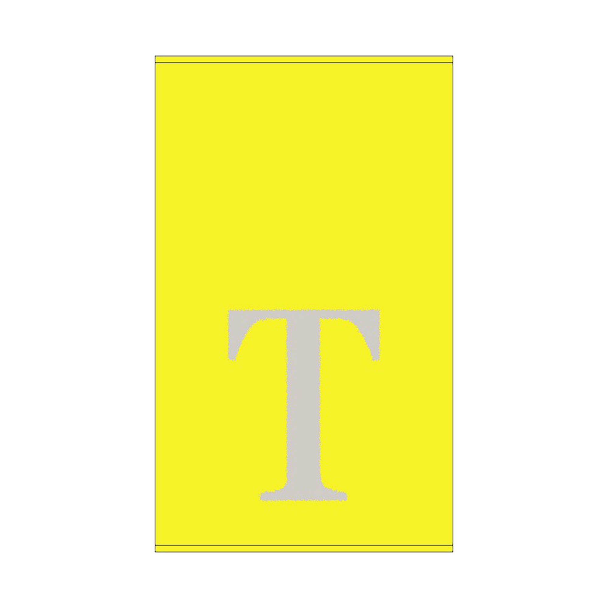 2er Set - Kleines Handtuch mit Buchstabe "T", 2 Farben 
